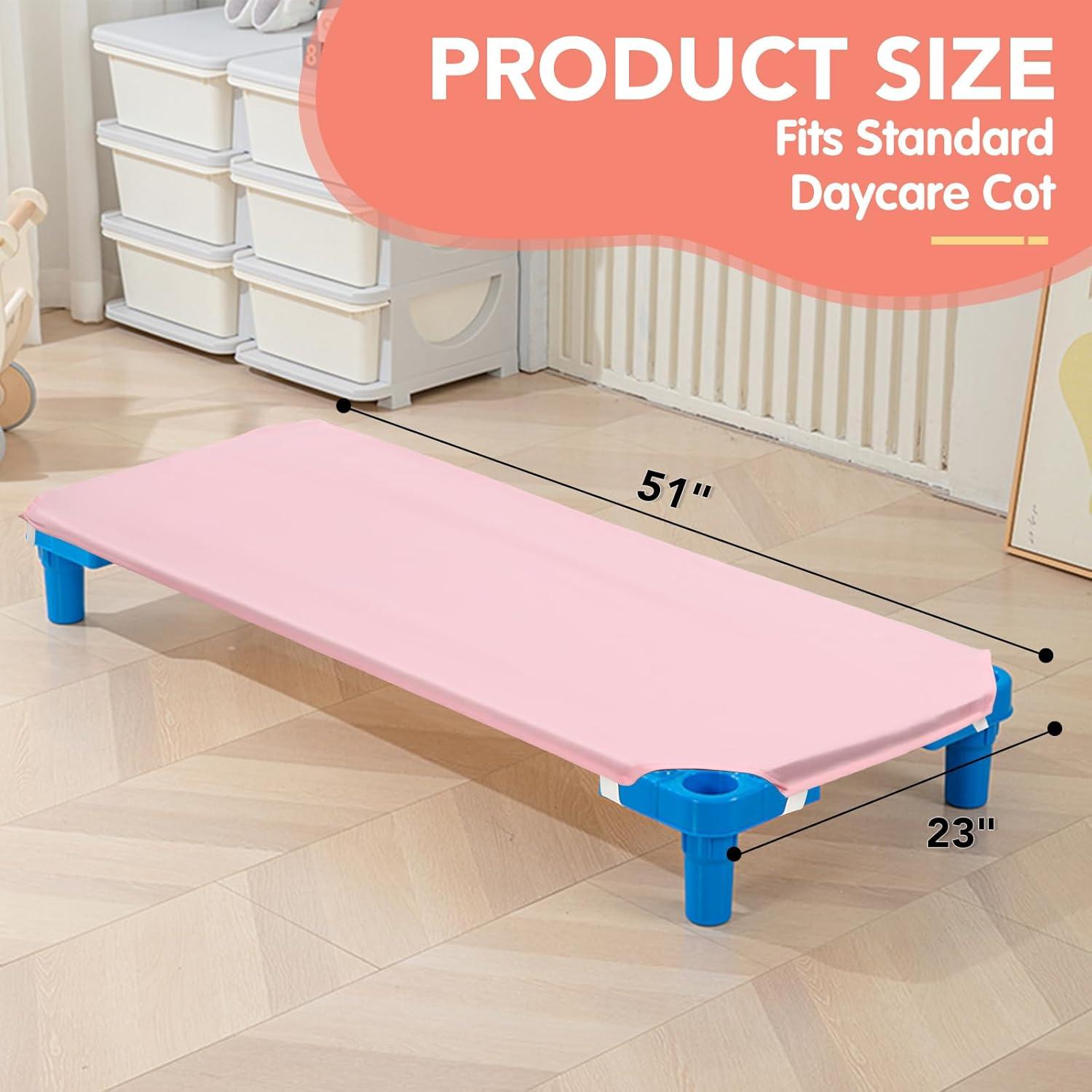 Sábanas para Cunas de Guardería RowinsyDD Rosa 58.4x129.5 cm 2 Pcs