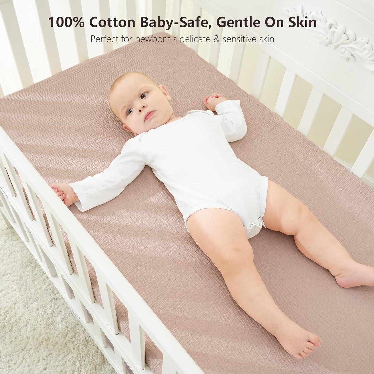 Sábanas de Cuna Bearmoss Muslin 100% Algodón 2 Piezas