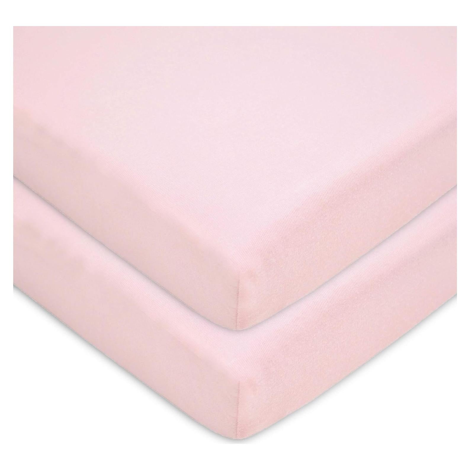 Sábanas Ajustables para Cuna Mini TL Care 100% Algodón Rosa 61x96.5 cm