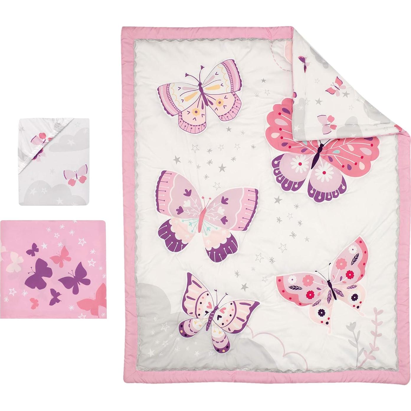 Conjunto de Ropa de Cuna 3 Piezas Bedtime Originals Mariposas