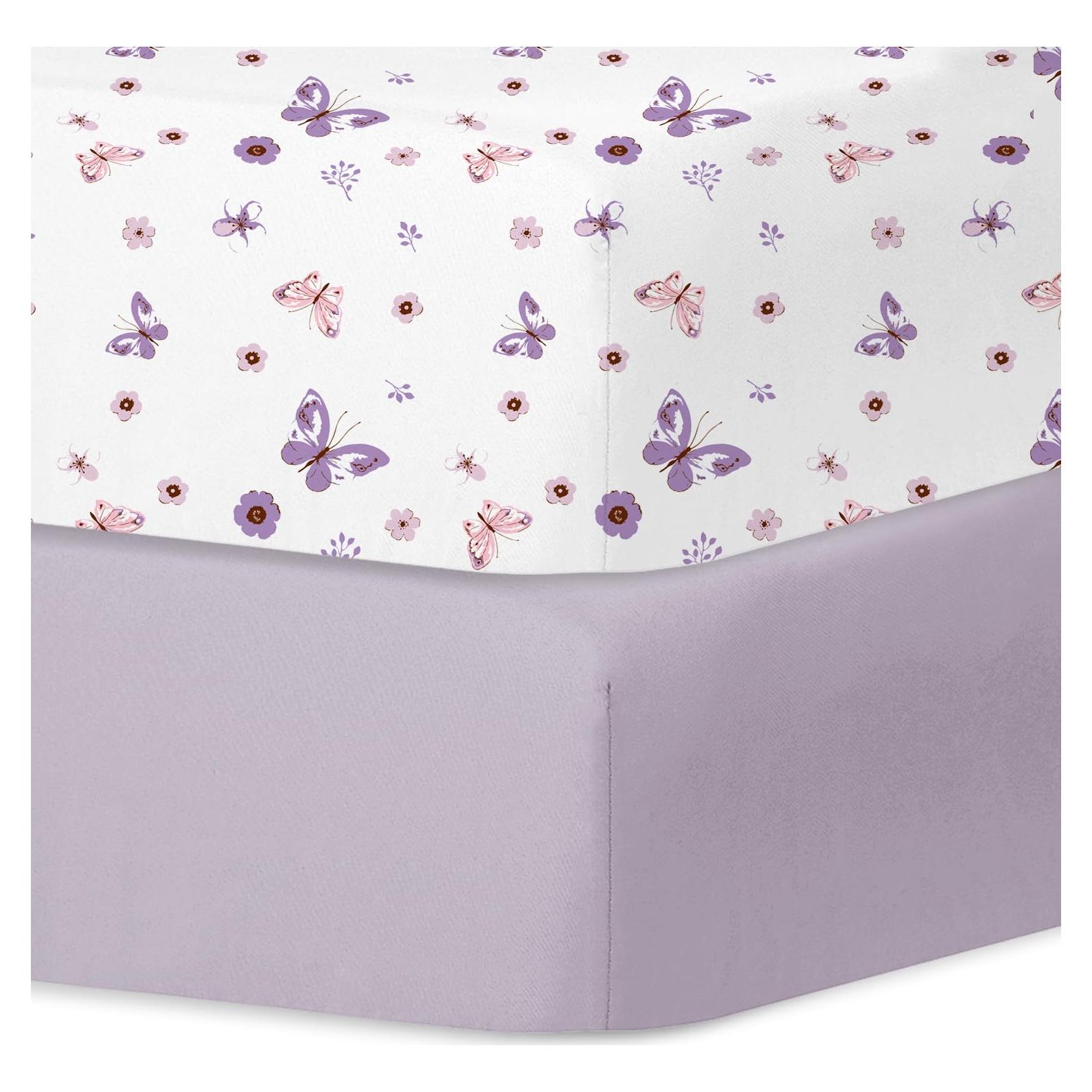 Sábanas Ajustadas para Cuna Little Grape Land - 2 Piezas Microfibra