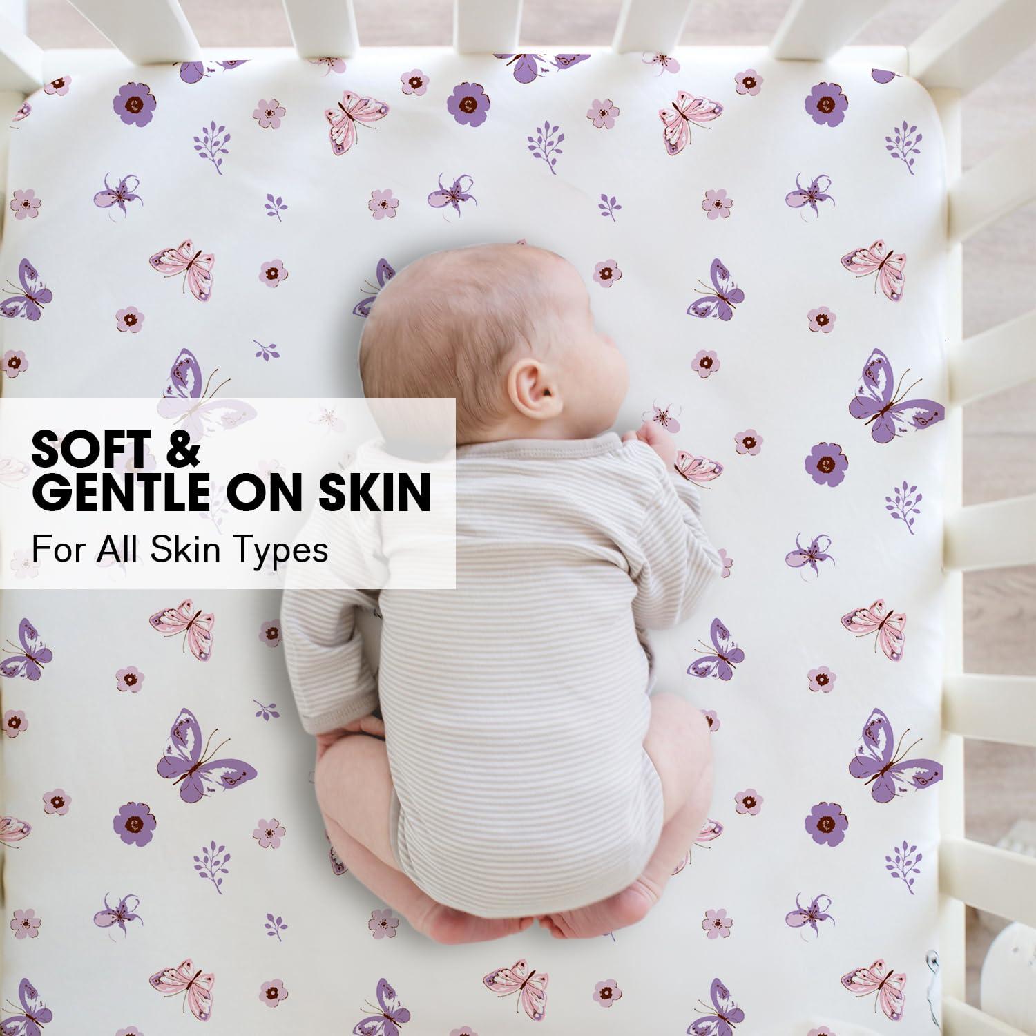 Sábanas Ajustadas para Cuna Little Grape Land - 2 Piezas Microfibra