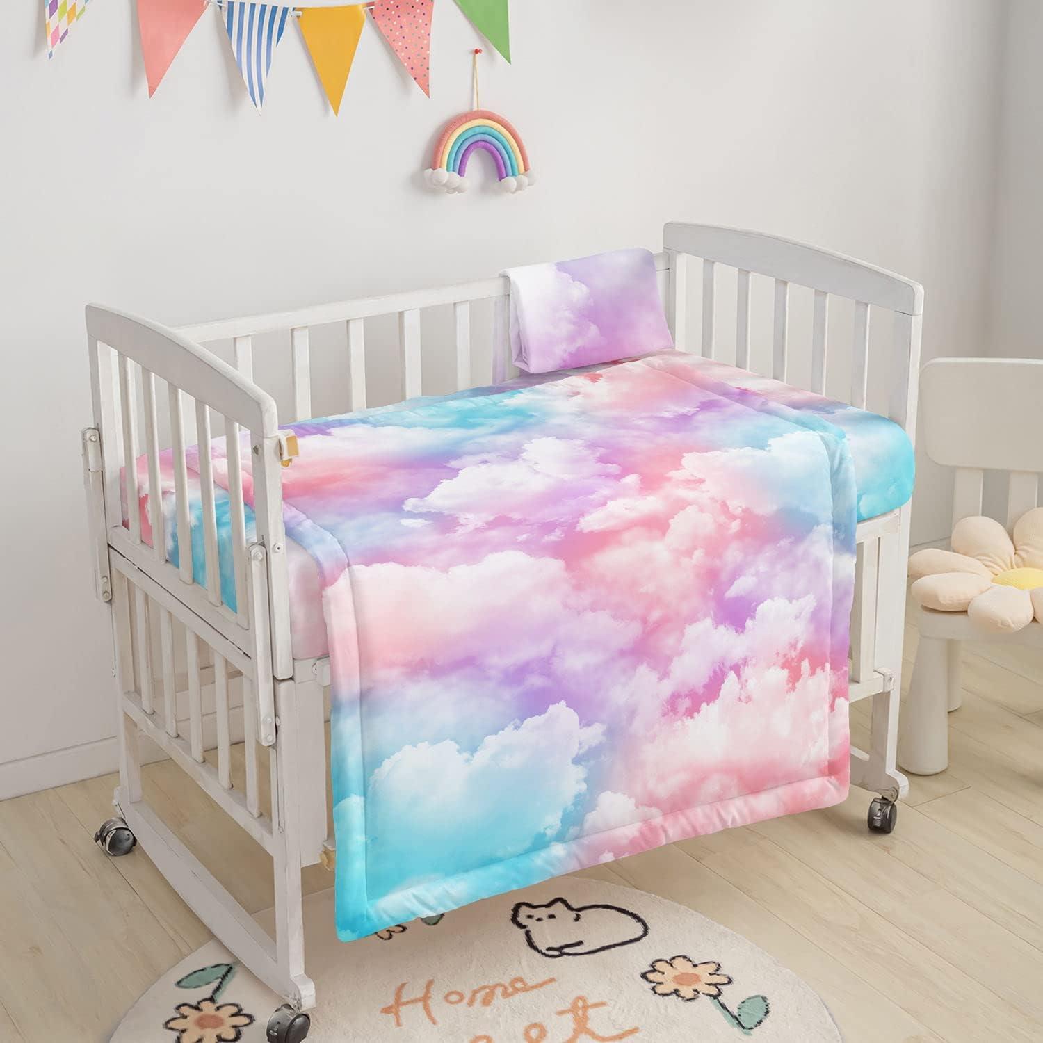 Juego de Ropa de Cuna 3 Piezas Datura Home Mariposas Acuarela