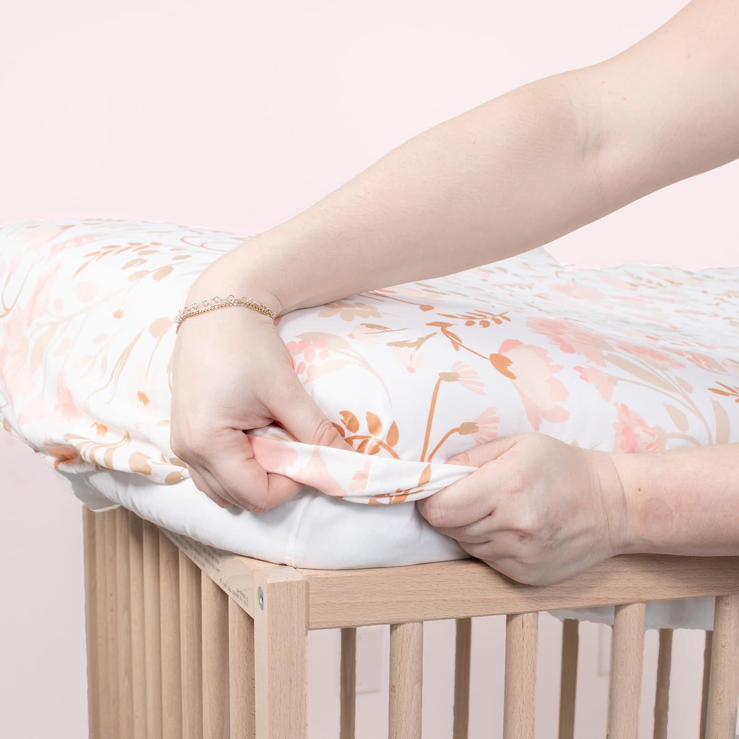 Juego de Sábanas Ajustadas para Cuna The Peanutshell Floral