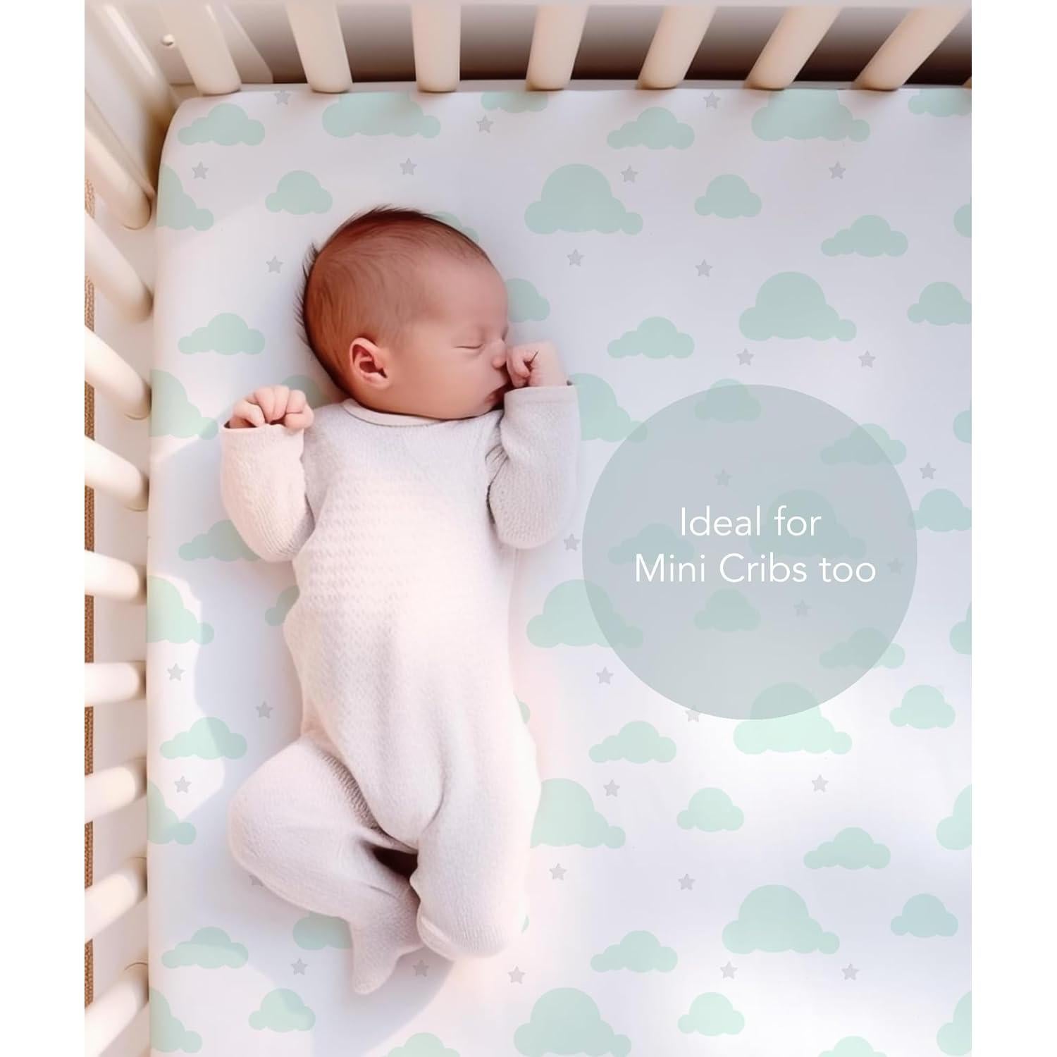 Sábanas Ajustadas 100% Algodón Orgánico Cambria Baby 2 Pk