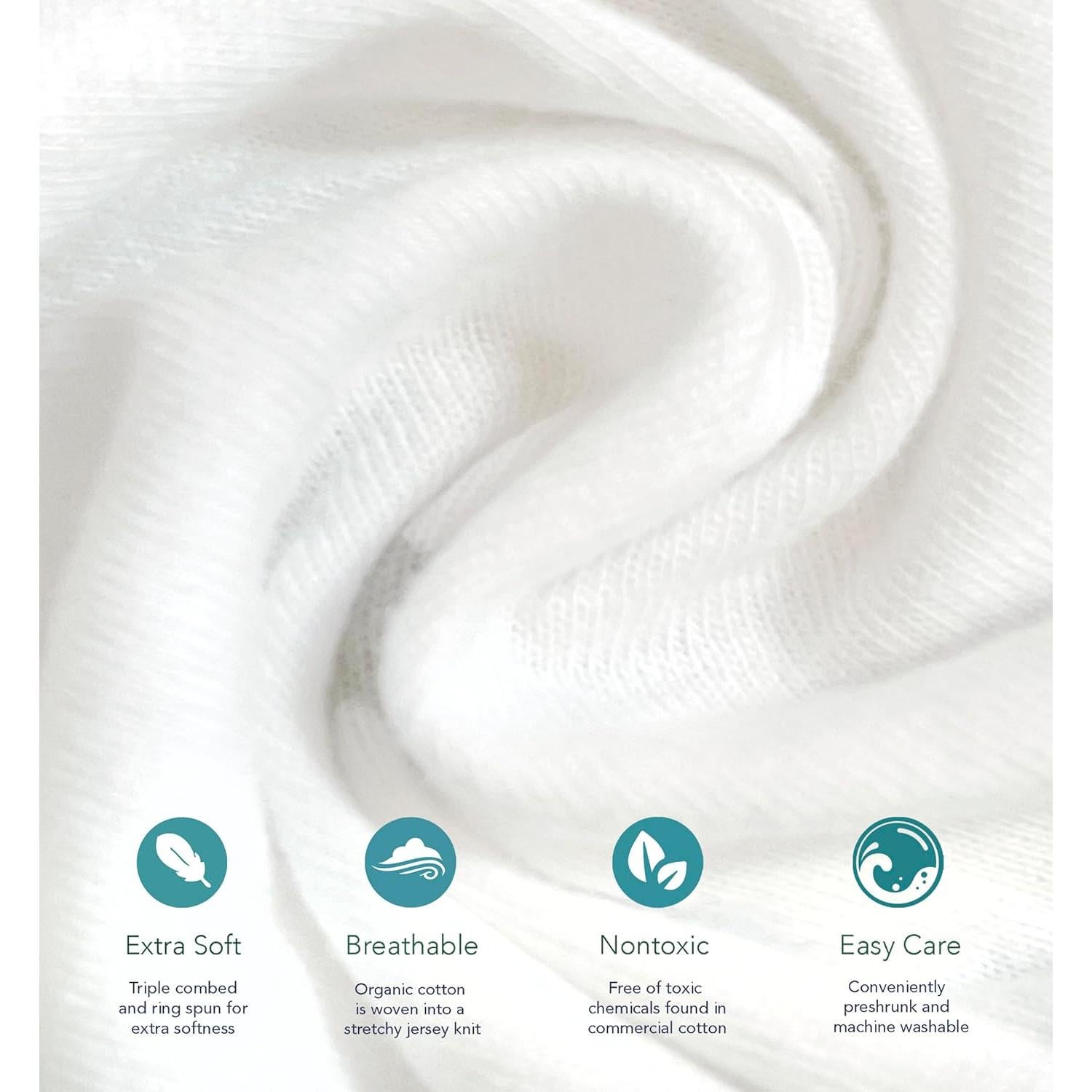 Sábanas Ajustadas 100% Algodón Orgánico Cambria Baby 2 Pk