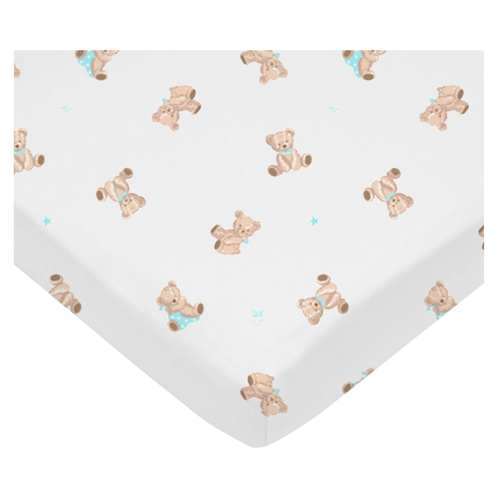 Hoja de cuna mini ajustada American Baby 100% algodón 61x96.5 cm