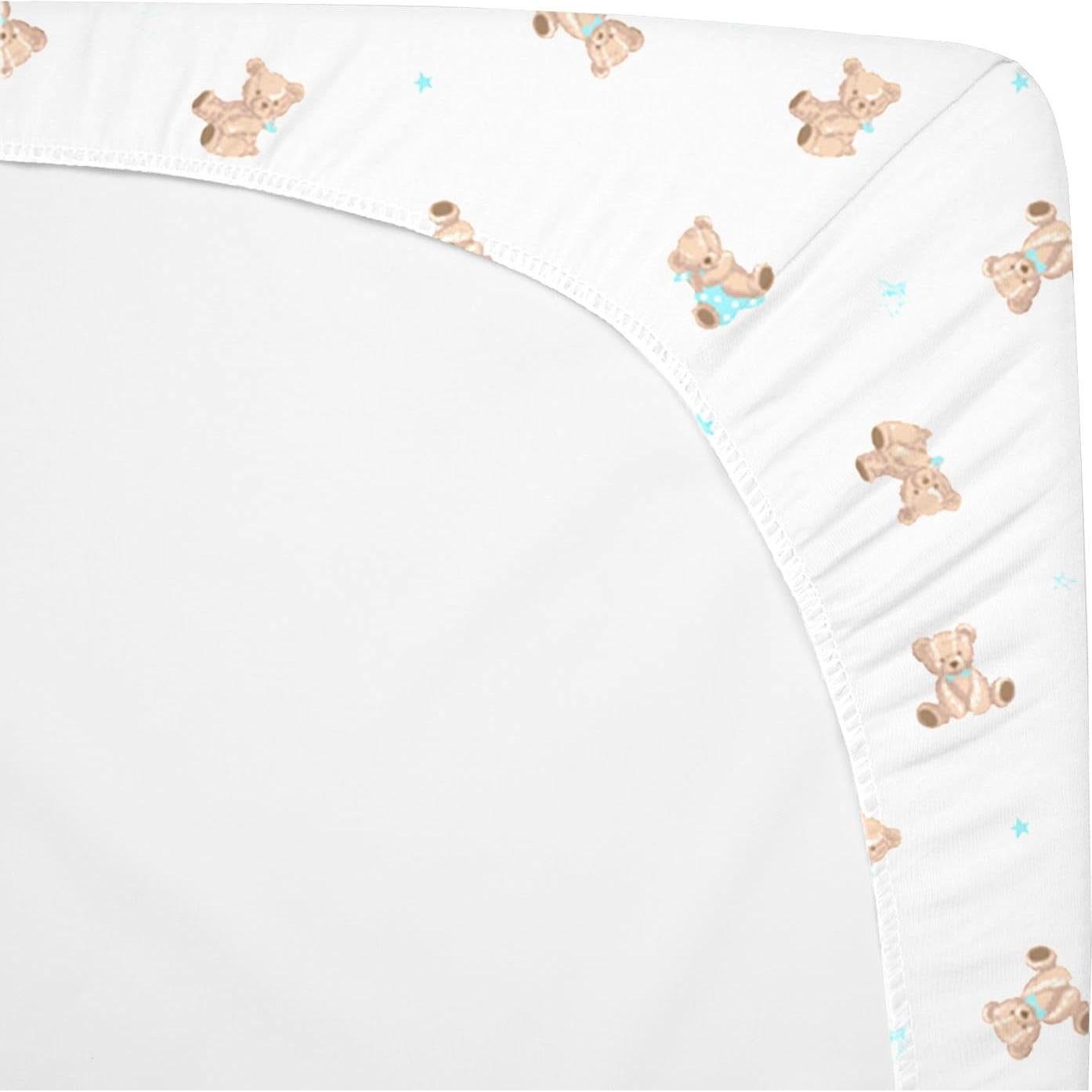 Hoja de cuna mini ajustada American Baby 100% algodón 61x96.5 cm