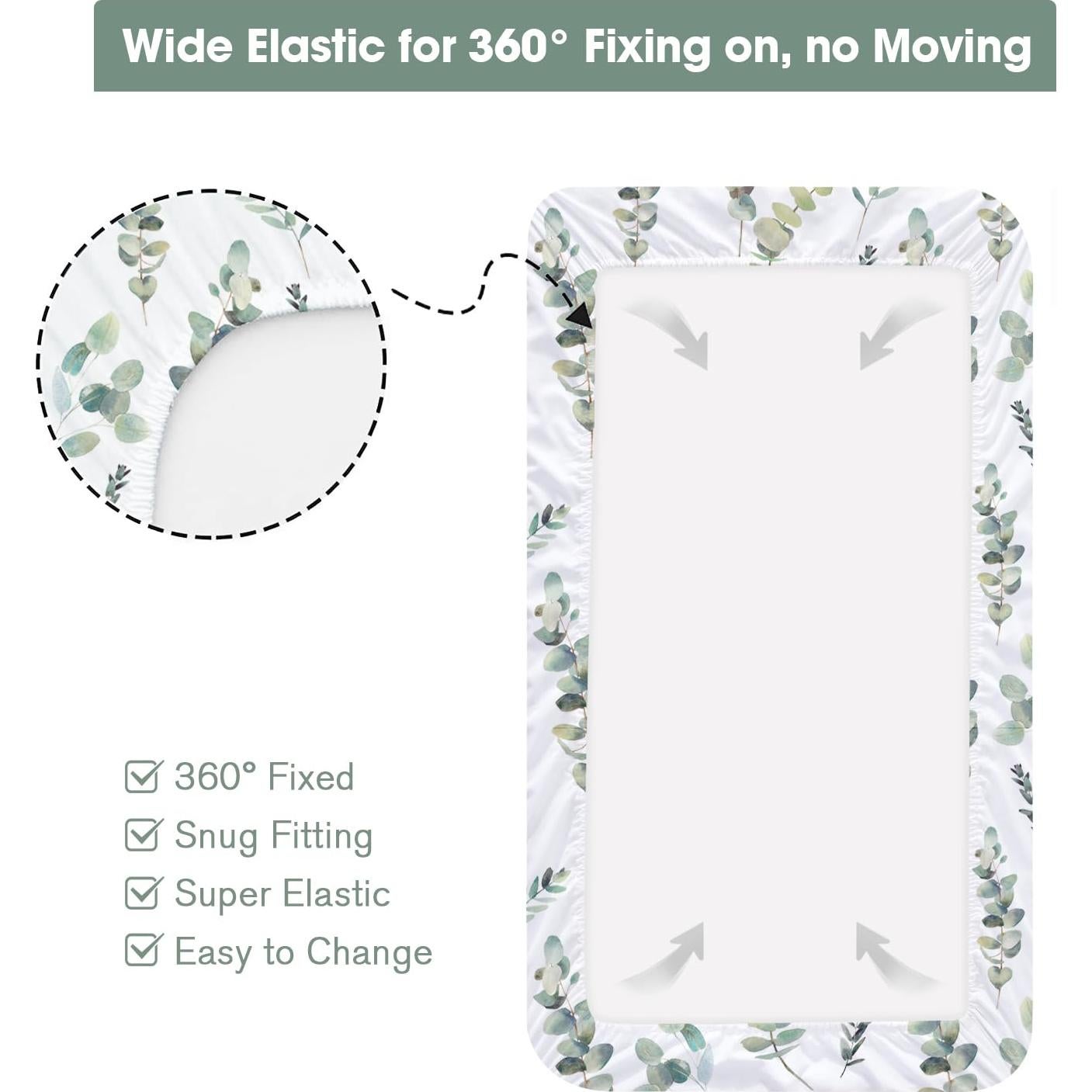 Juego de 4 Sábanas Ajustadas para Cuna Bimocosy Microfibra