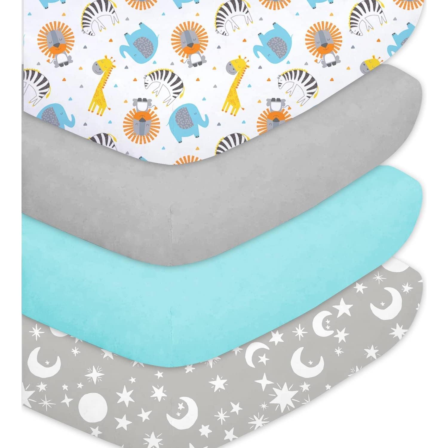 Juego de 4 Sábanas Ajustadas para Cuna Bimocosy Microfibra