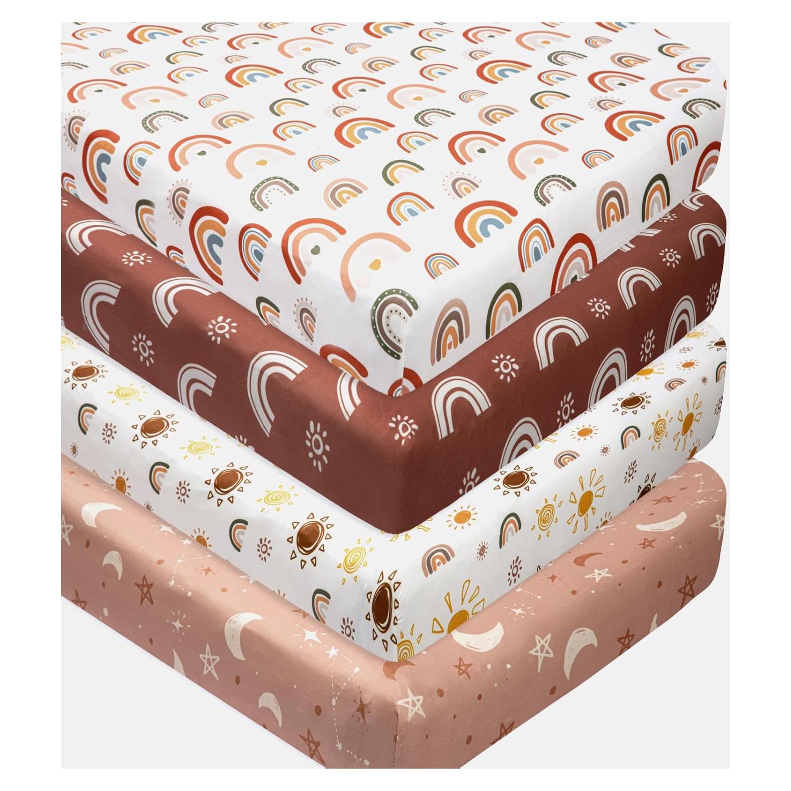 Paquete de 4 Sábanas Ajustadas Casa de Jola Boho Neutro