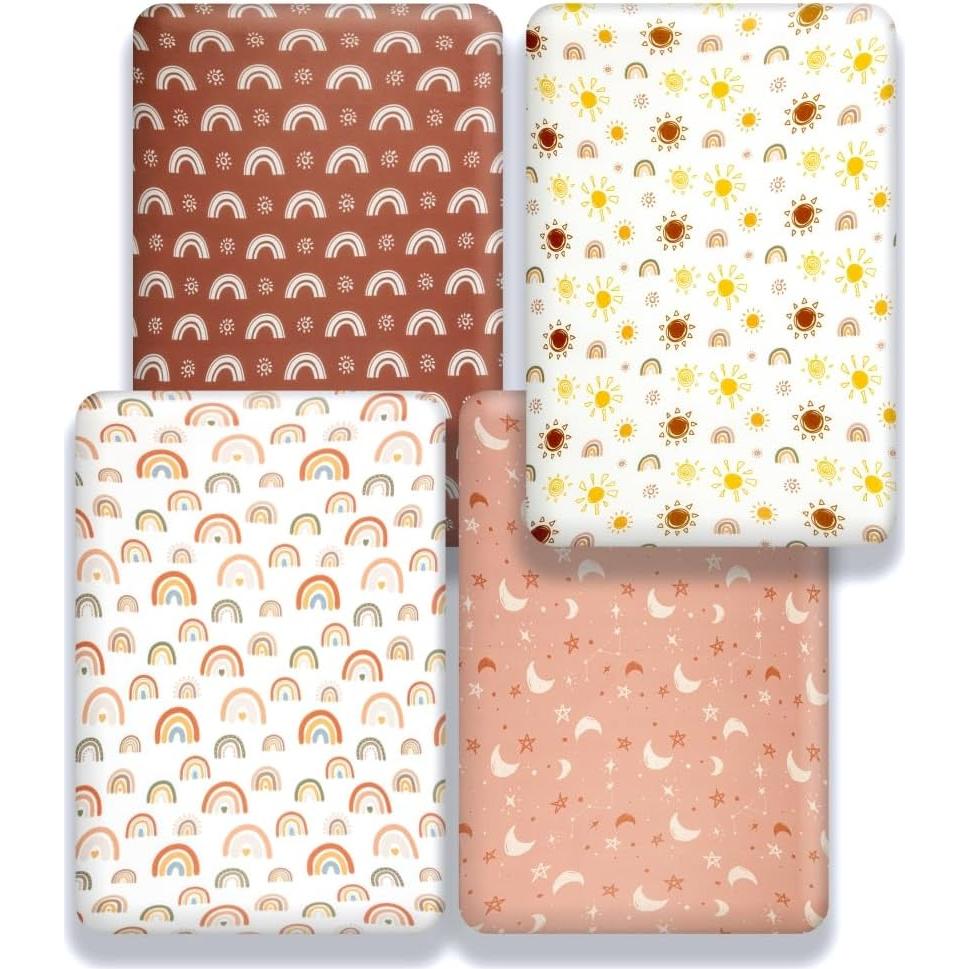 Paquete de 4 Sábanas Ajustadas Casa de Jola Boho Neutro