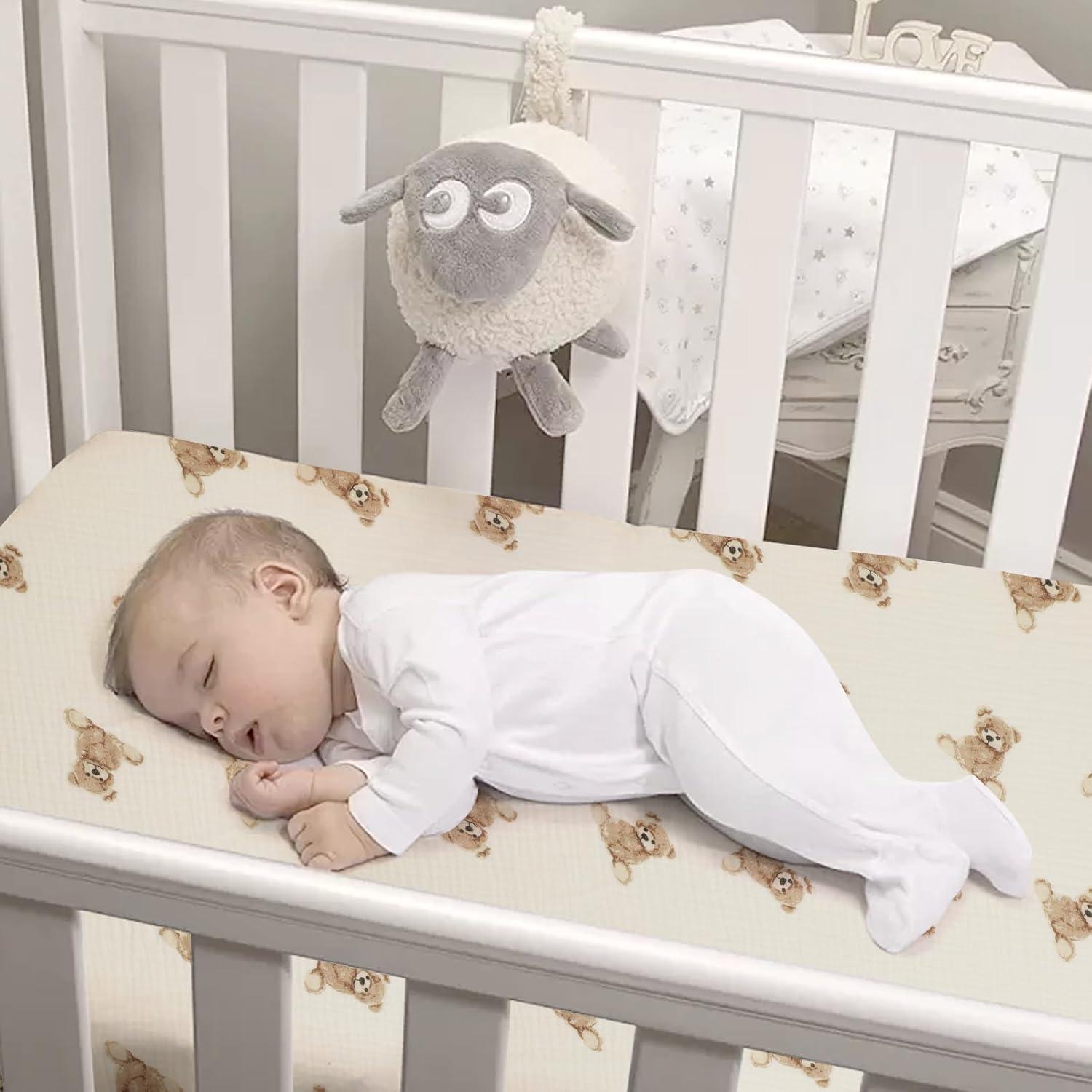 Sábanas de Cuna Knirose 100% Algodón Muselina 132x71 cm