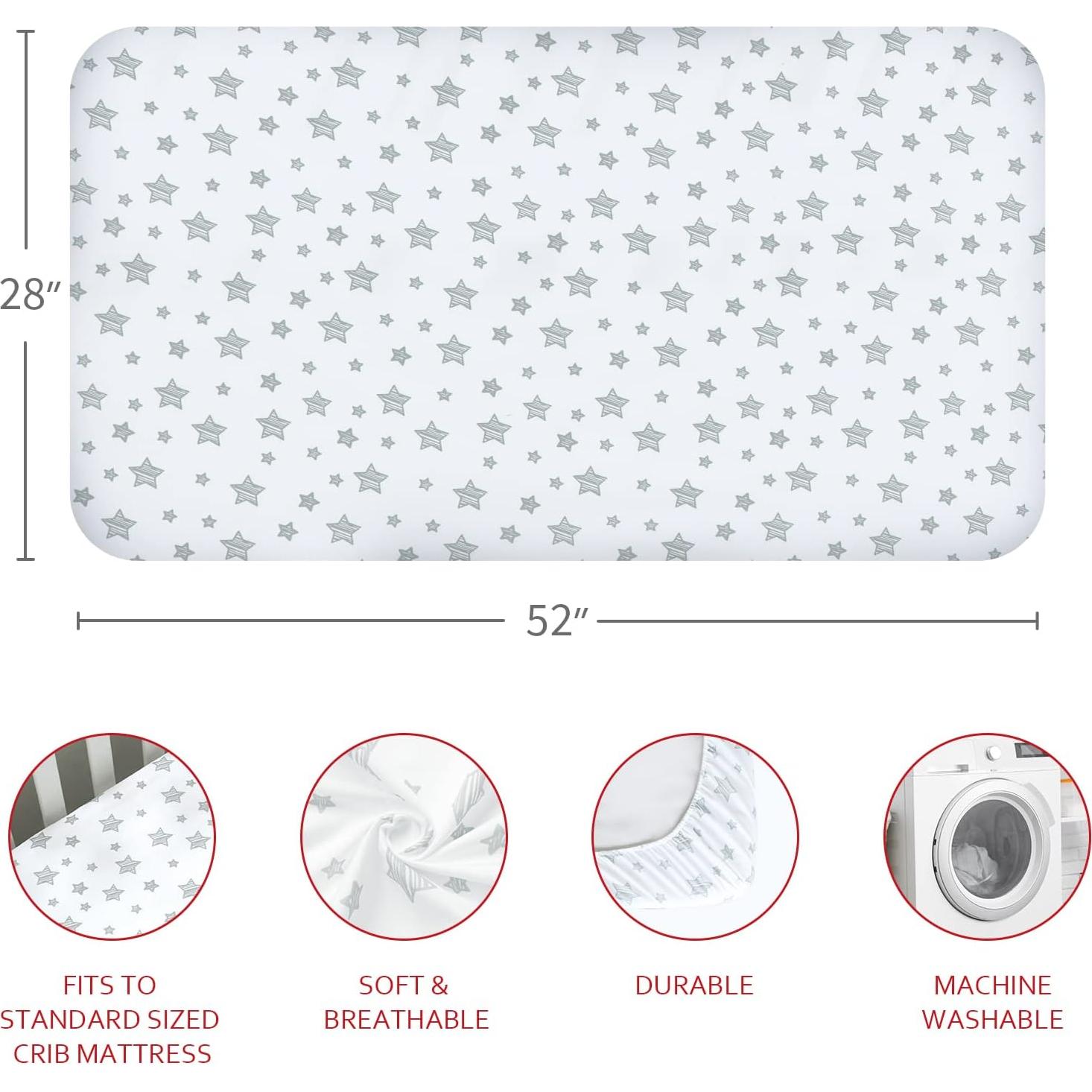 Sábanas Ajustadas para Cuna Moonsea 4 Piezas Rosa 132x71cm