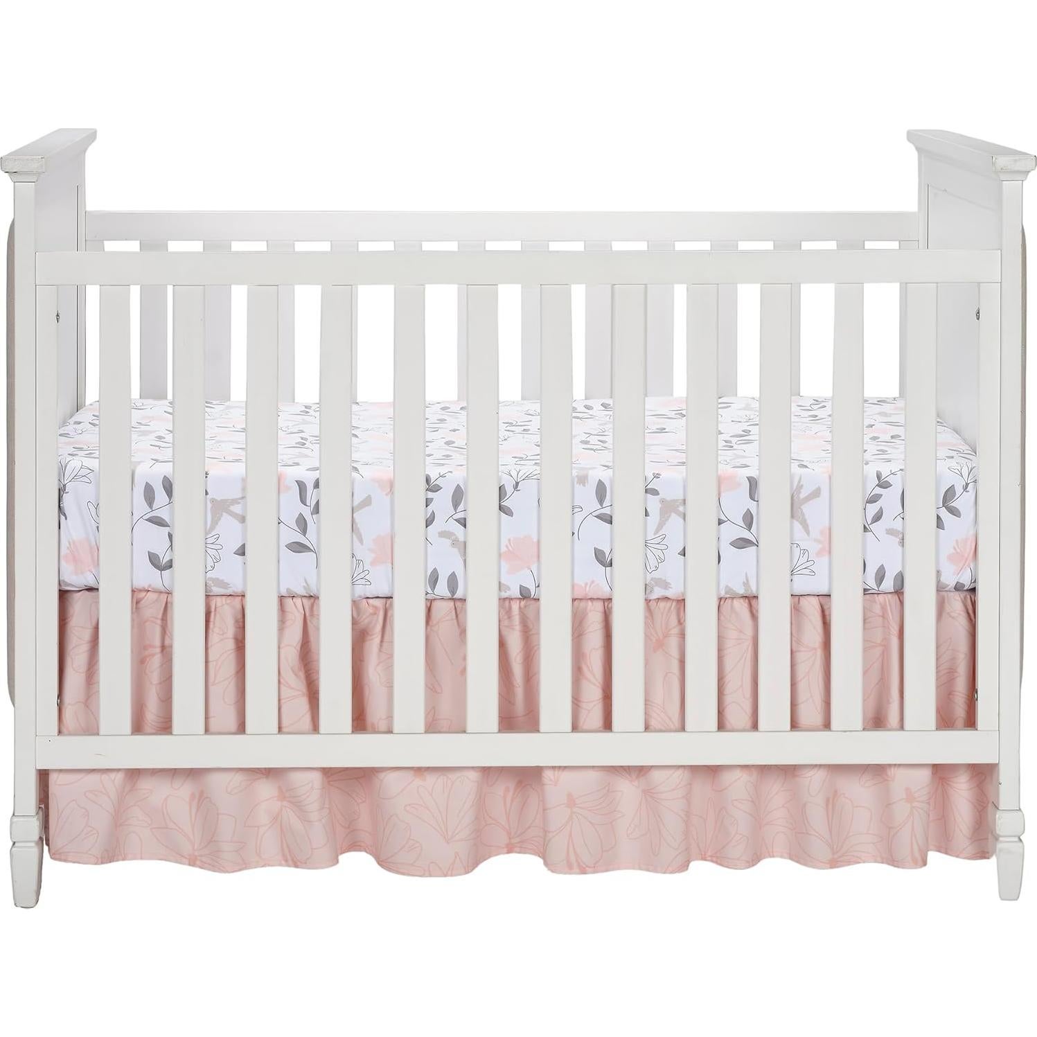 Sábana Ajustable Cuna Lambs & Ivy 100% Algodón Floral