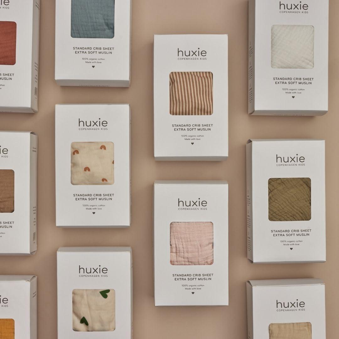 Sábanas para Cuna Huxie 100% Algodón Orgánico 28x52 cm - 2 Piezas