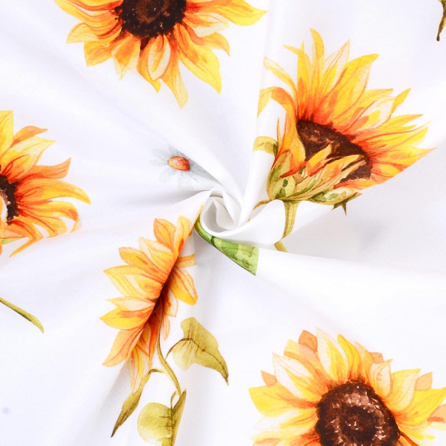 Sábana Ajustable para Cuna JISEN 132x71 cm Girasoles