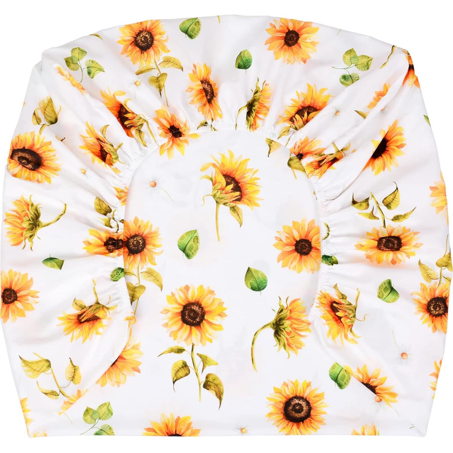 Sábana Ajustable para Cuna JISEN 132x71 cm Girasoles