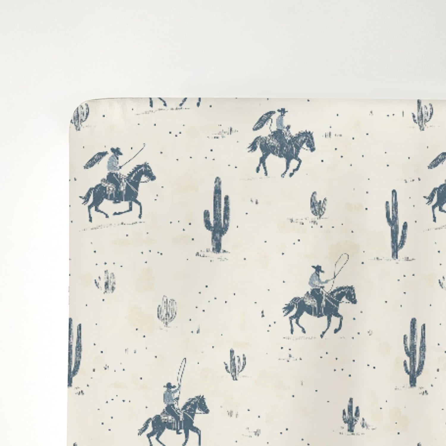 Sábanas de Cuna ZoUbqchY 132x71cm Suaves con Estampado Cowboy