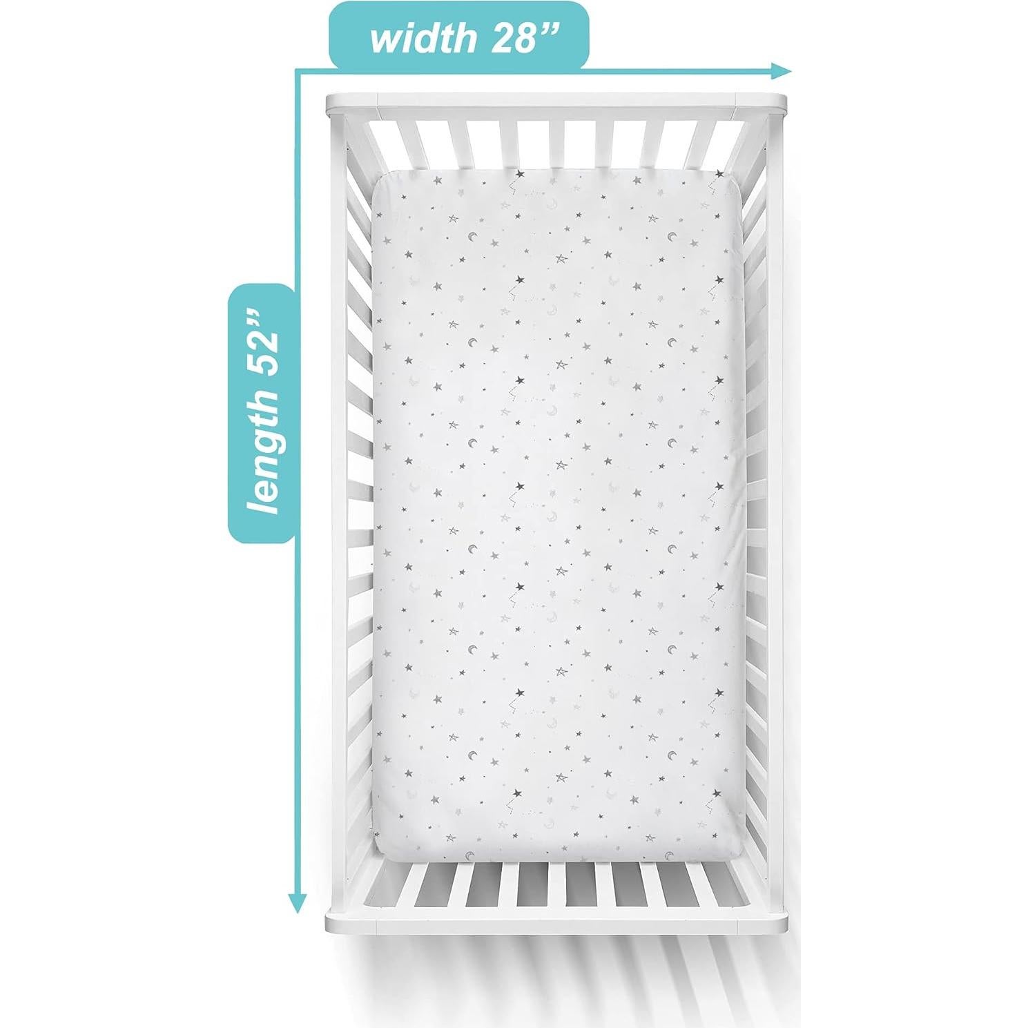 Sábana Ajustable TL Care 71x132 cm Algodón Estrellas y Lunas