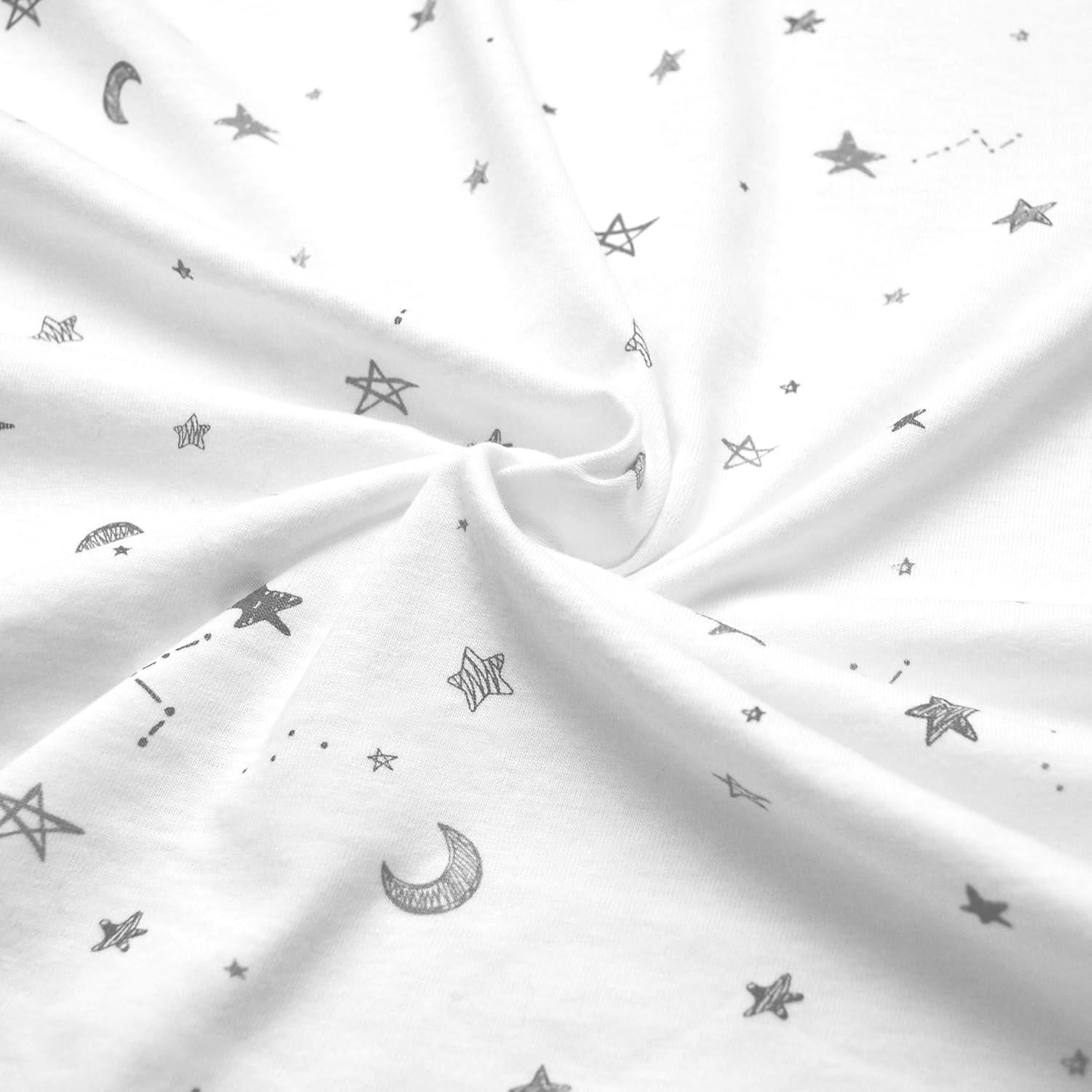 Sábana Ajustable TL Care 71x132 cm Algodón Estrellas y Lunas