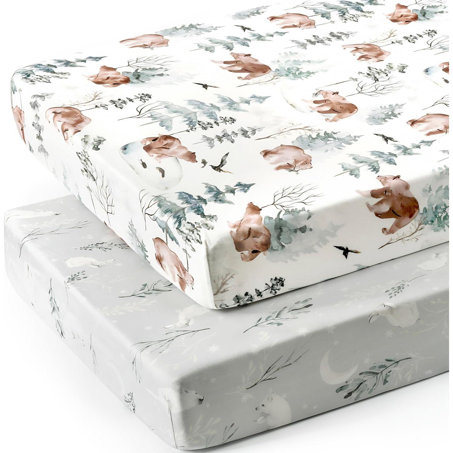 Juego de Sábanas Ajustadas Cuna GRSSDER Algodón 132x71 cm