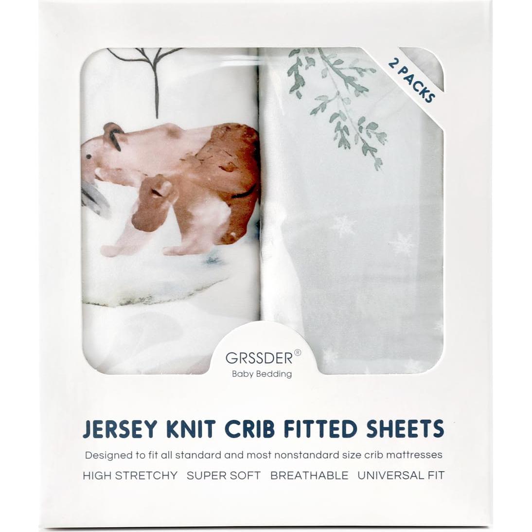 Juego de Sábanas Ajustadas Cuna GRSSDER Algodón 132x71 cm