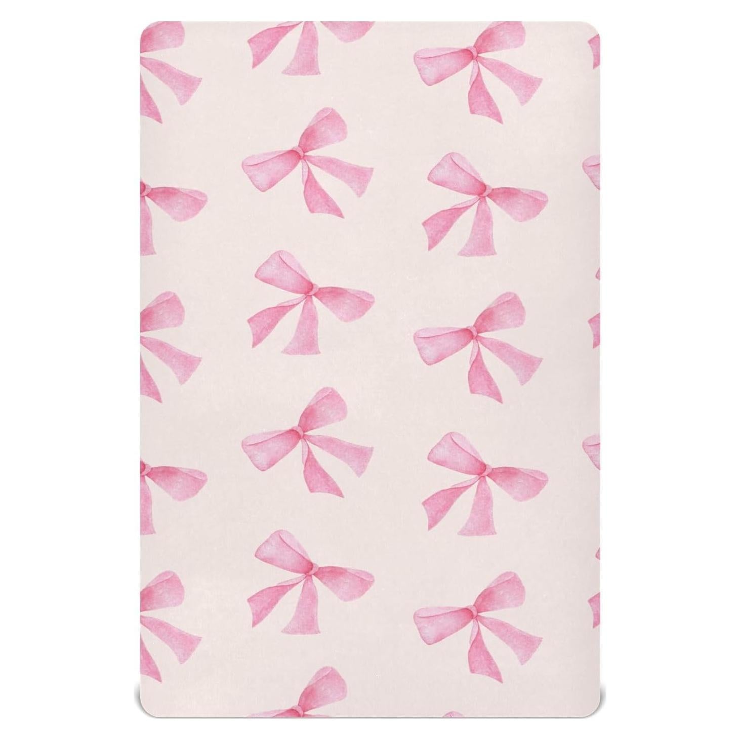 Sábana Ajustable Burbuja Lazo Rosa 71 x 132 cm para Cuna