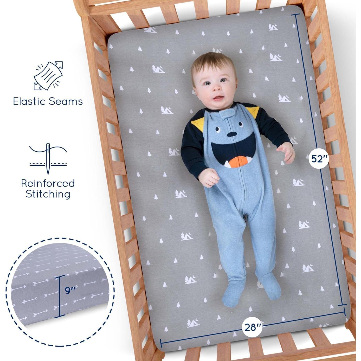 Sábanas Ajustadas para Cuna Grow Wild - Algodón Jersey 132x71cm