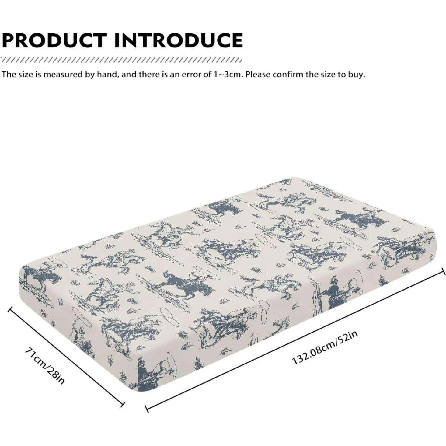 Sábana Ajustable para Cuna JIANADAER Vaquera 71x132 cm