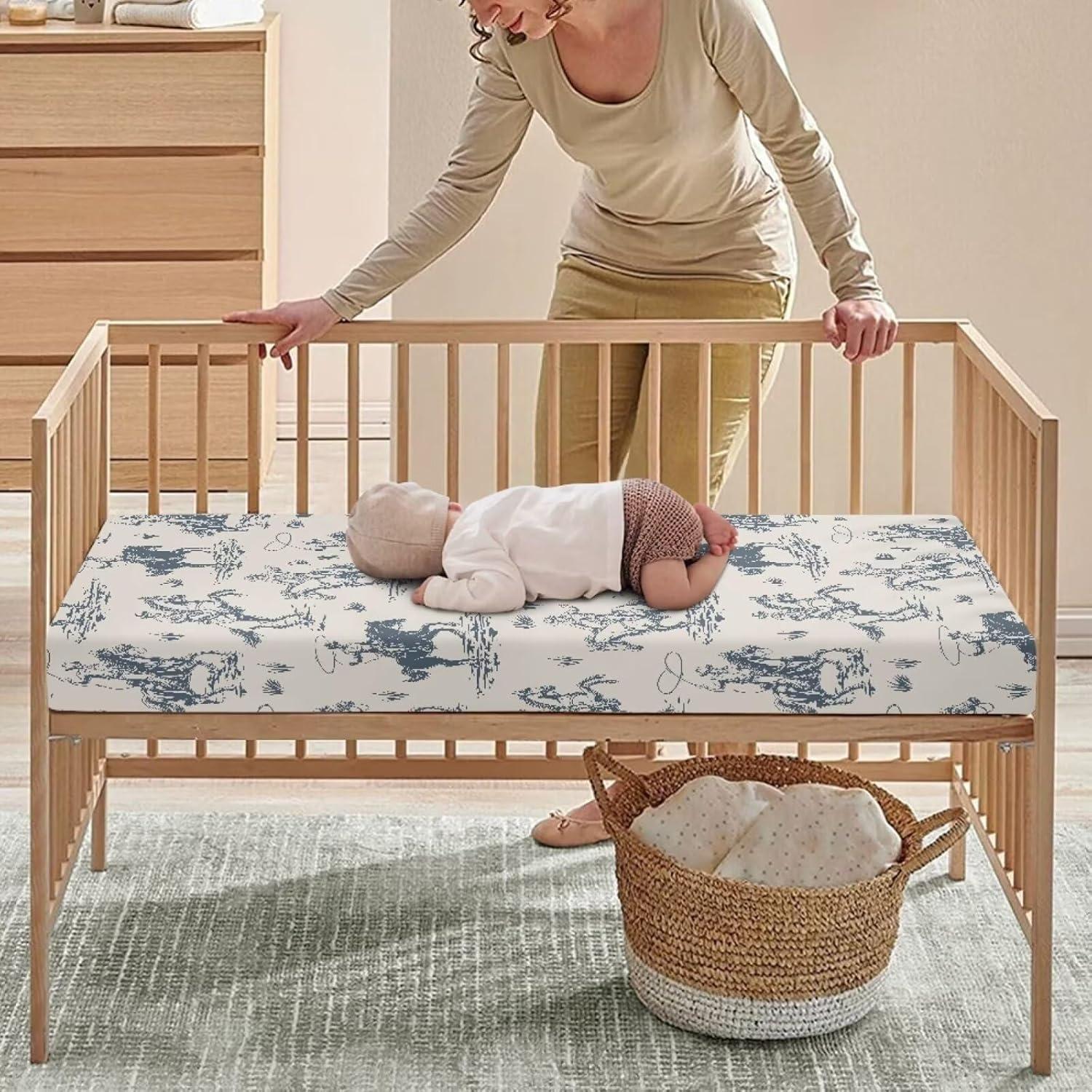 Sábana Ajustable para Cuna JIANADAER Vaquera 71x132 cm