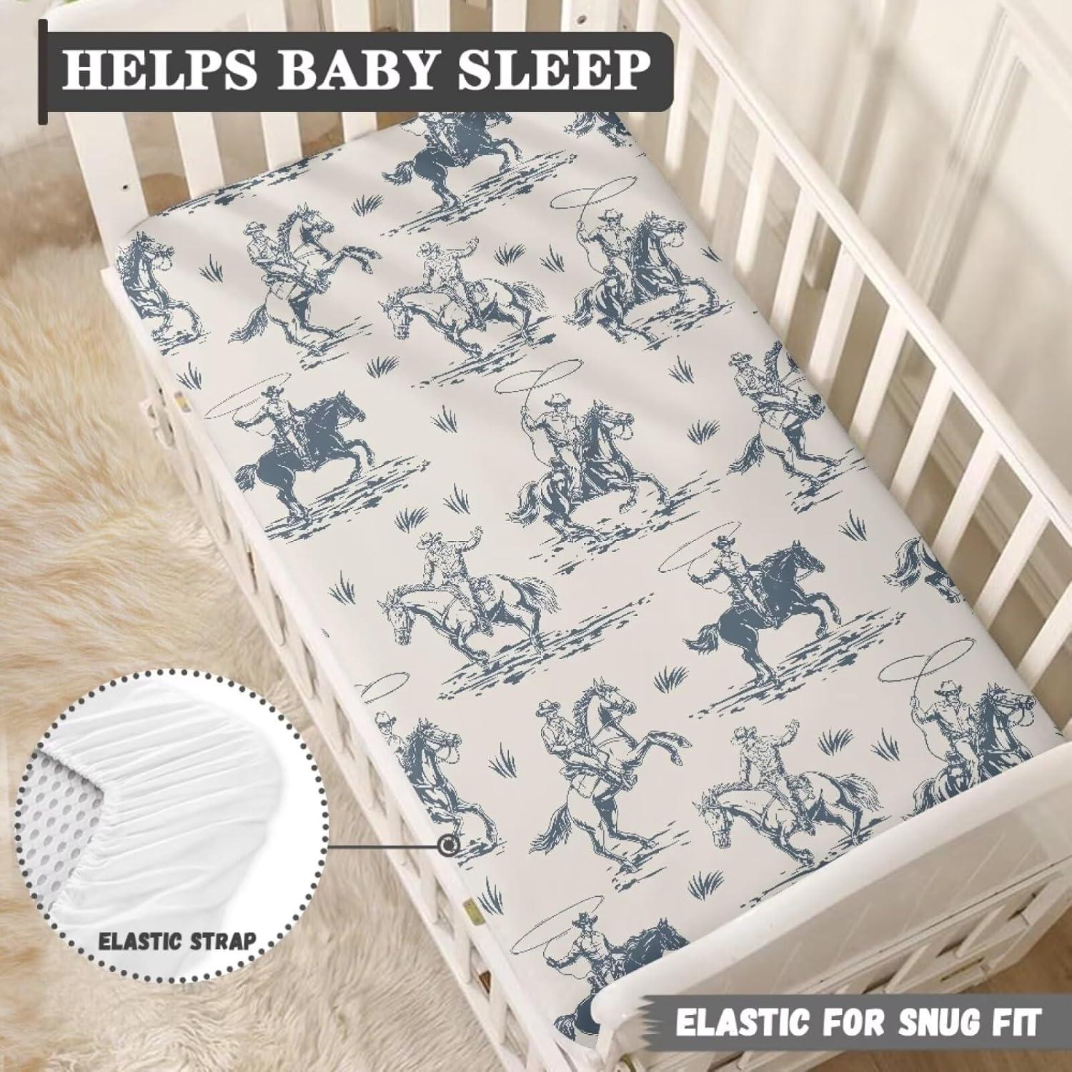 Sábana Ajustable para Cuna JIANADAER Vaquera 71x132 cm