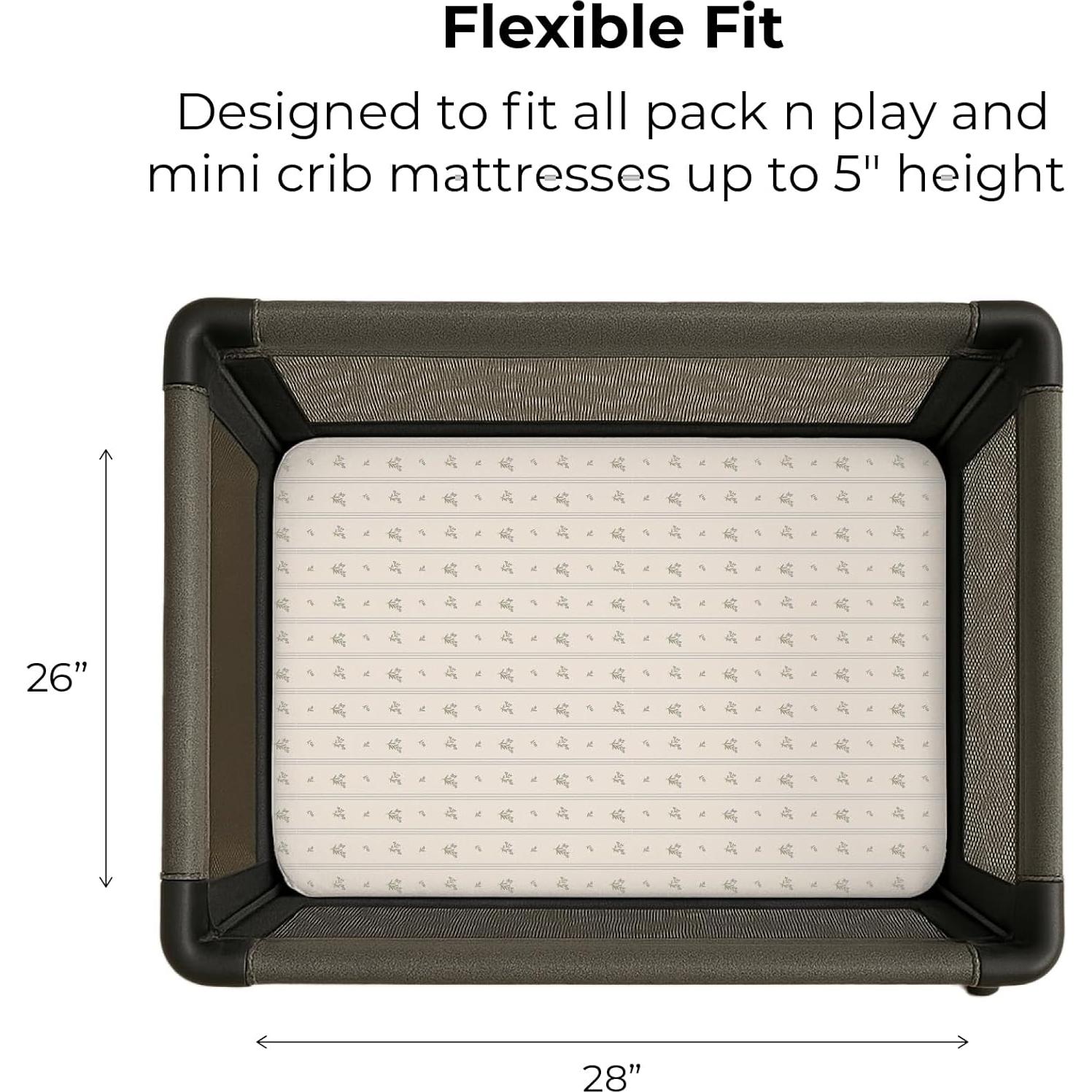 Juego de 2 Sábanas Ajustadas Ely's & Co. para Cuna Mini 96.5x61cm