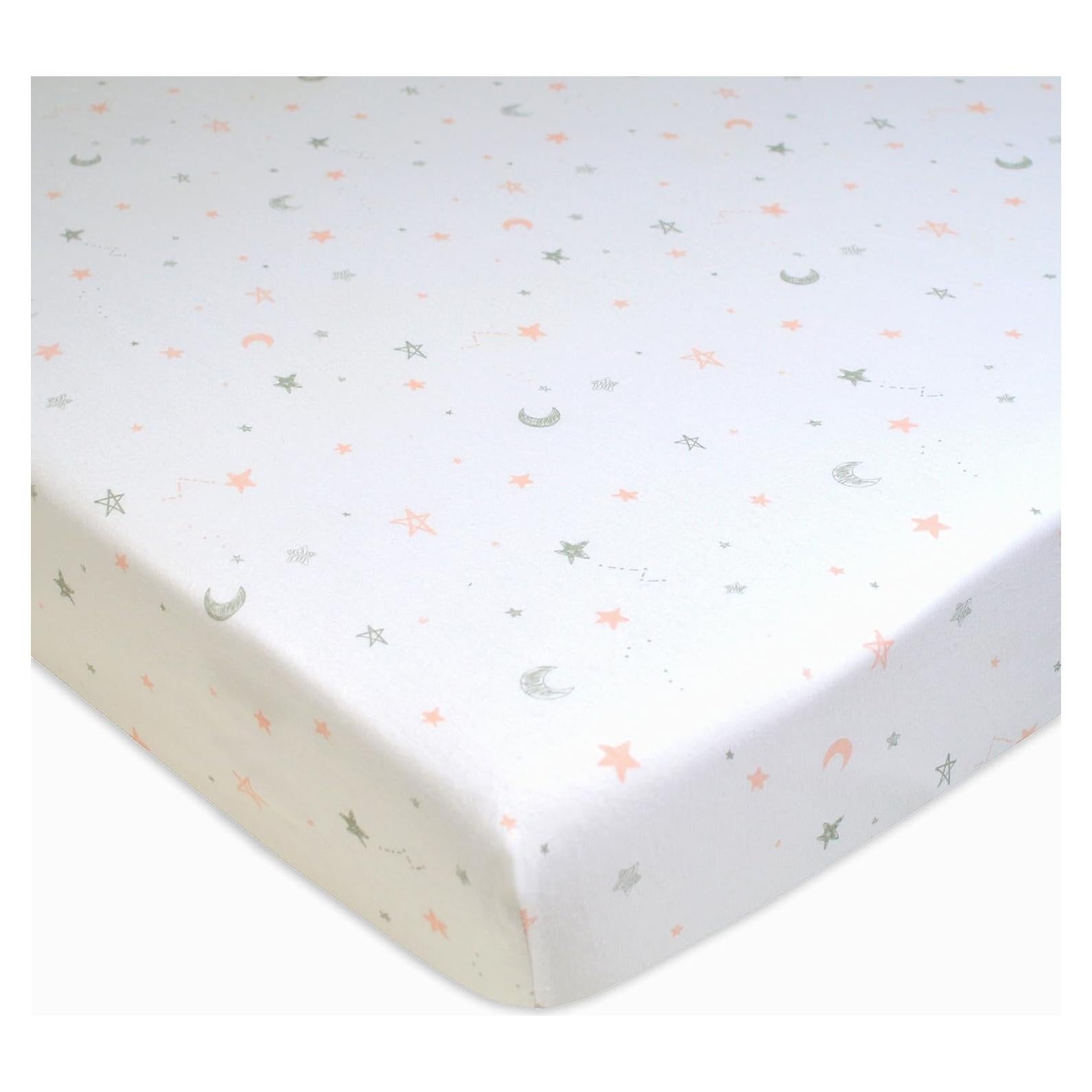 Sábana Ajustable TL Care 100% Algodón Mini 97x61 cm Estrellas