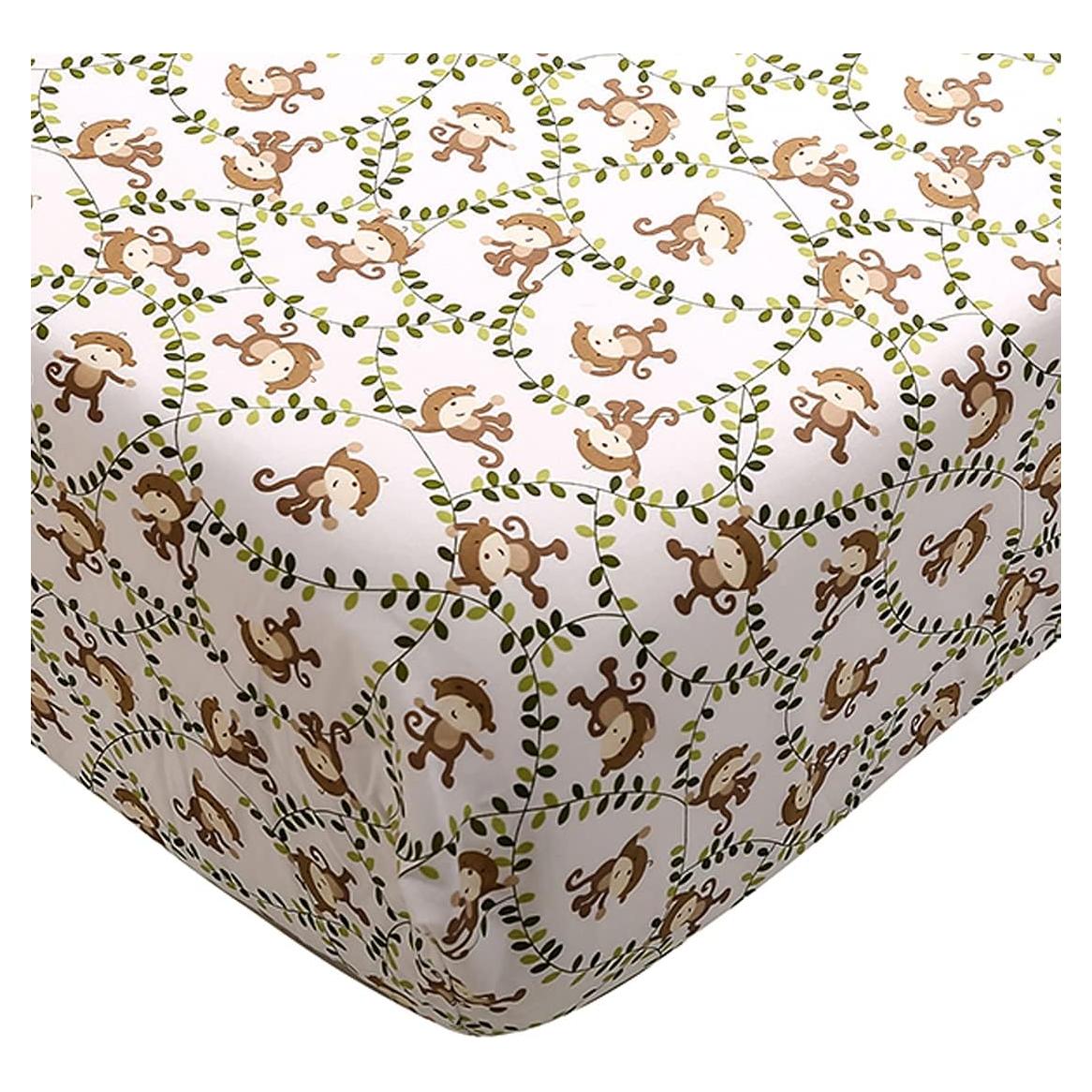 Sábanas de Cuna Brandream Jungle 100% Algodón 71x132cm