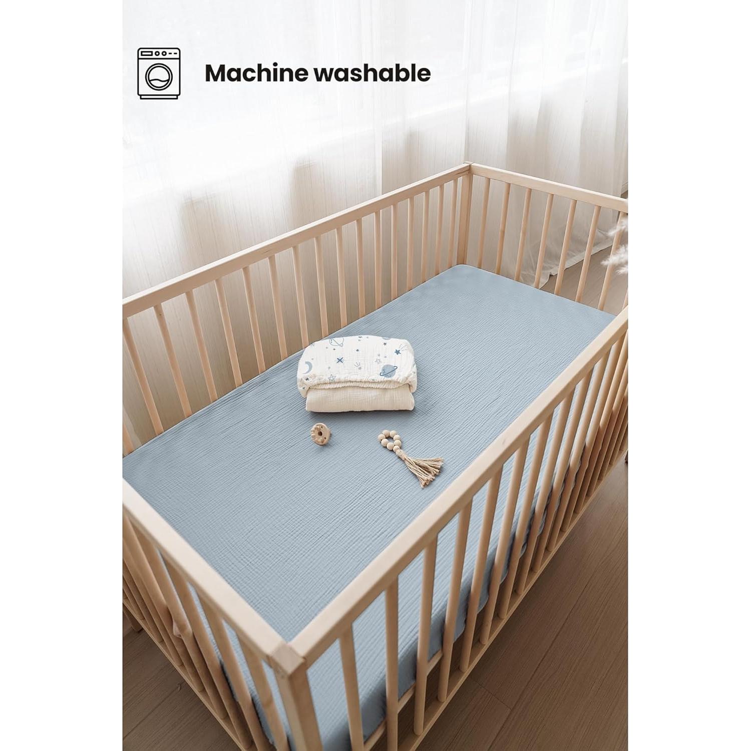 Sábanas de Muselina Konssy para Cuna Estándar 2 Piezas 71x132 cm