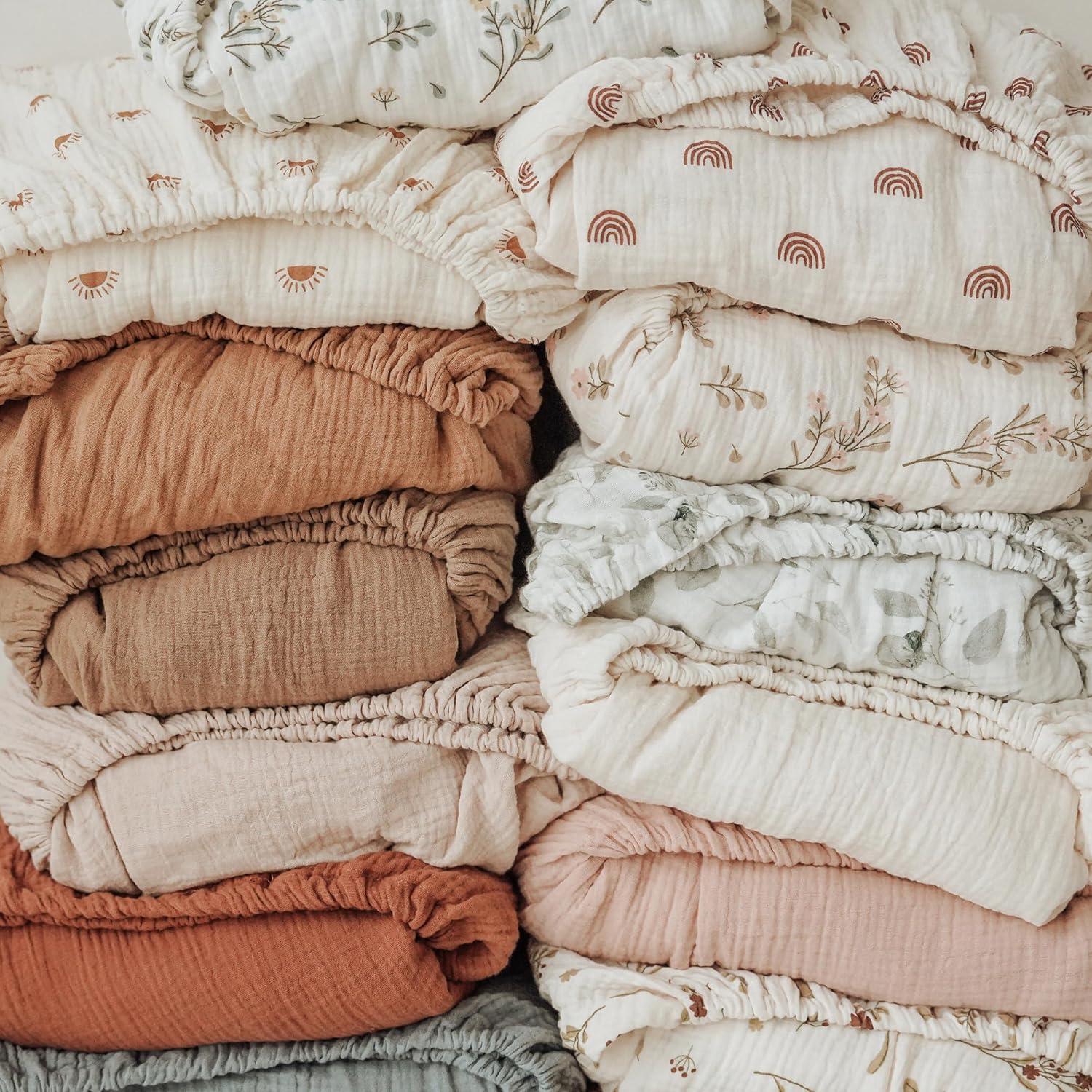 Sábanas de Muselina Konssy para Cuna Estándar 2 Piezas 71x132 cm