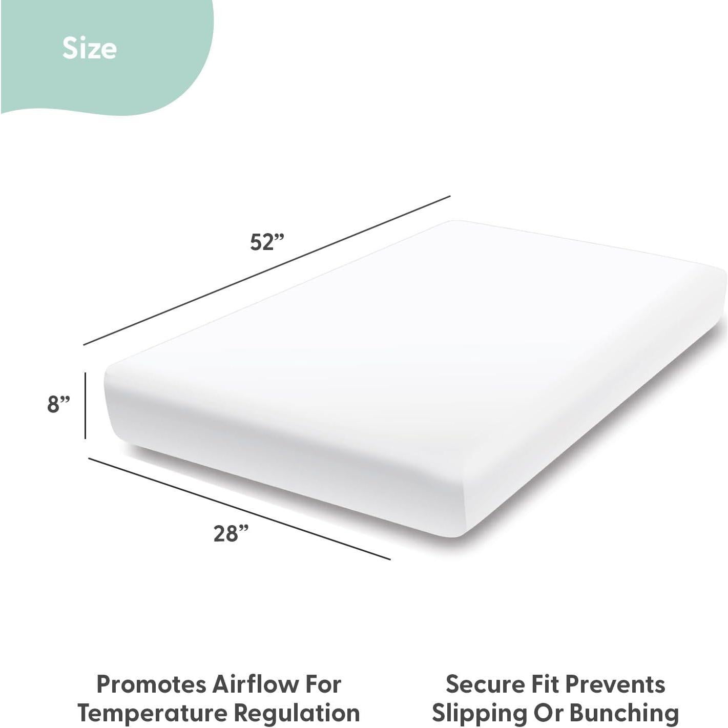 The Peanutshell 4-Pack Fitted Crib Sheet Set - Super Soft & Breathable Baby Girl or Boy Crib Sheets, Nursery Decor, Fit for Standard Mattress Cover - Green Botanical