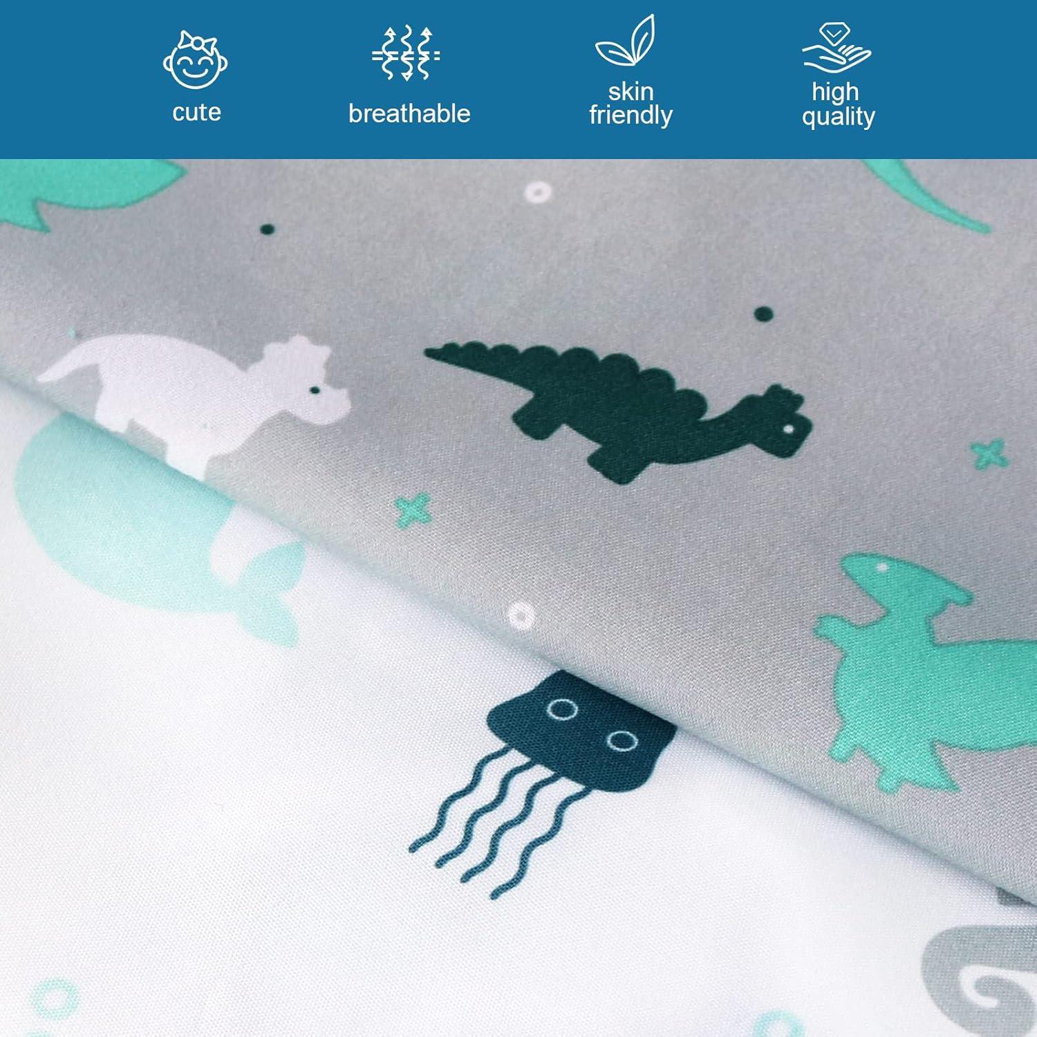 Sábanas de Cuna SPRINGSPIRIT 4 Piezas Suaves y Transpirables