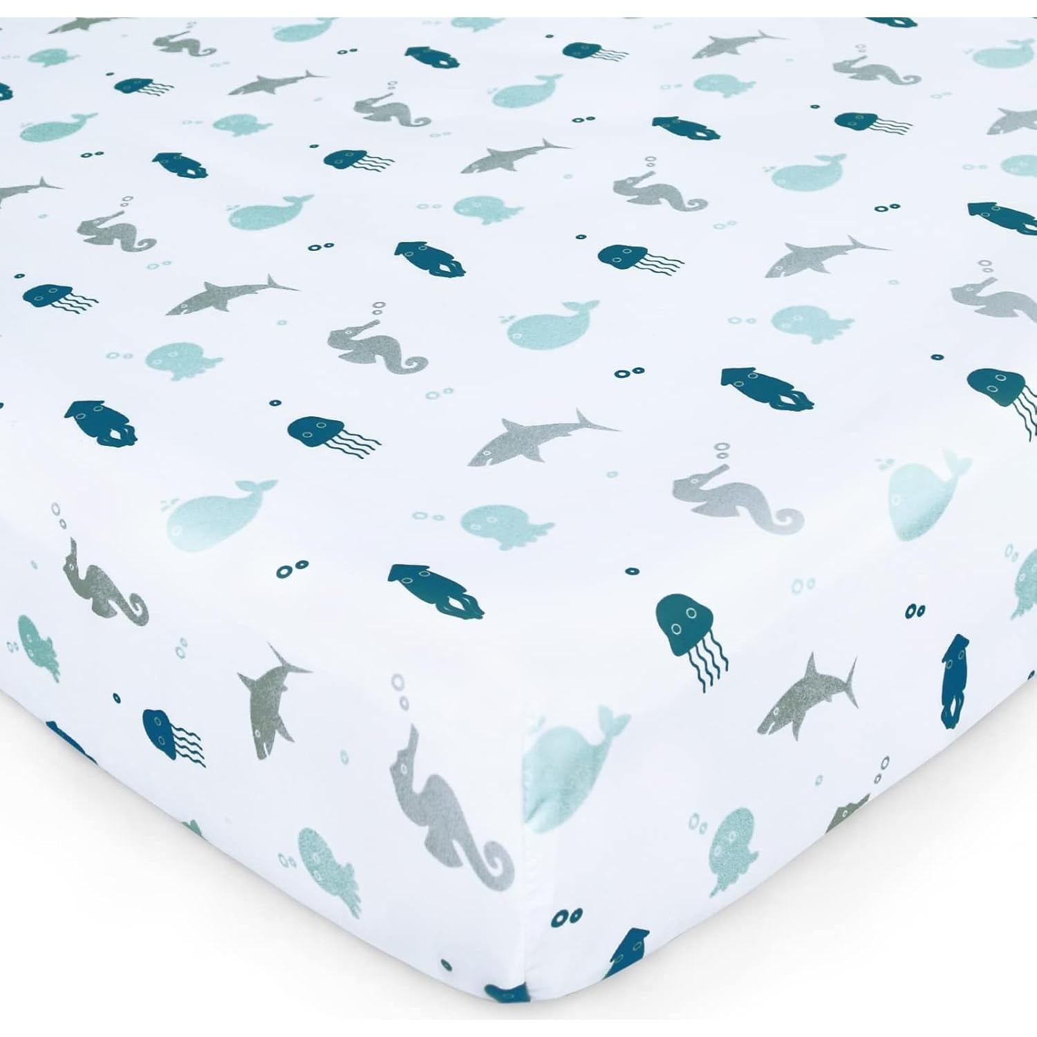 Sábanas de Cuna SPRINGSPIRIT 4 Piezas Suaves y Transpirables