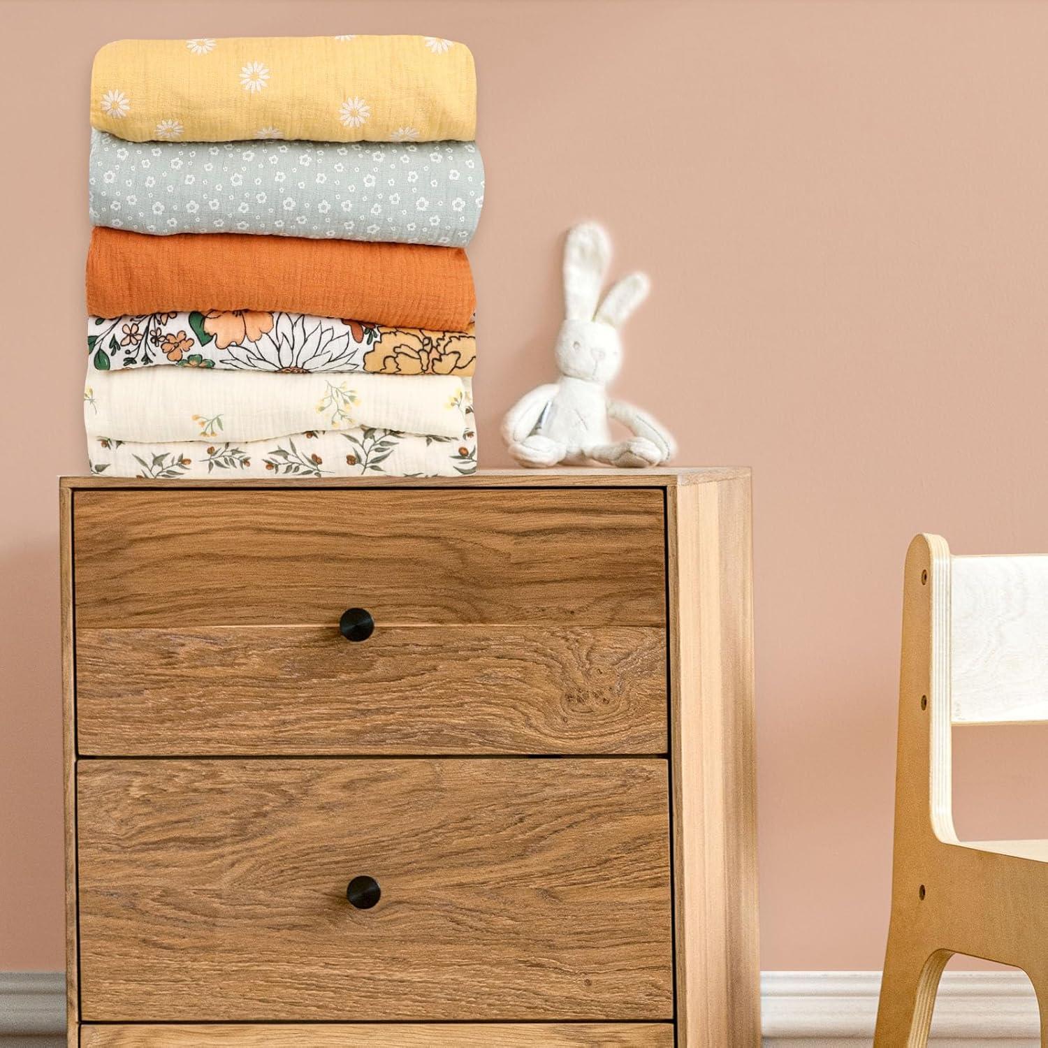 Sábanas de Muselina HNHUAMING para Cuna Estándar 2 Piezas