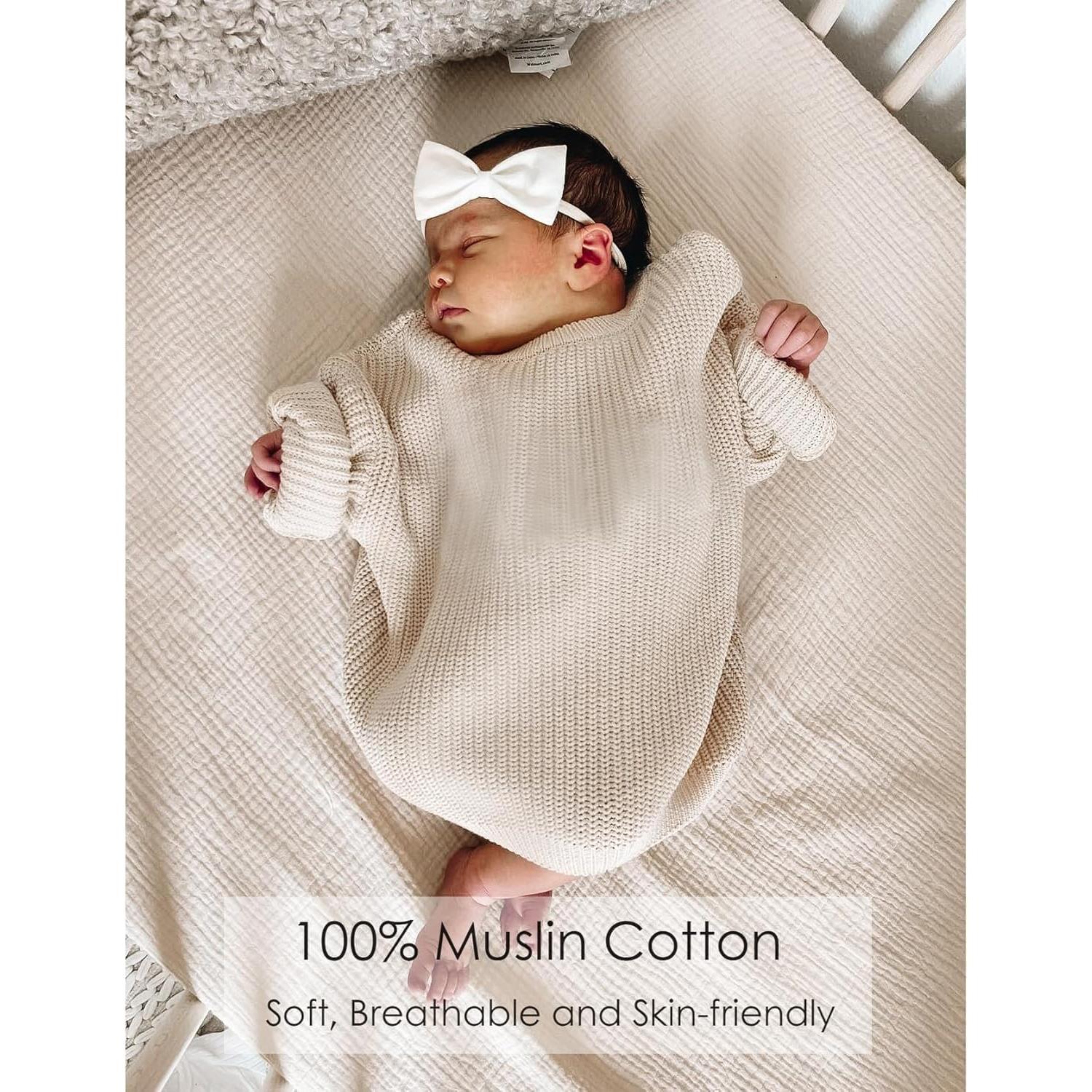 Sábanas Ajustadas de Muselina MairMore para Cuna 132x71cm