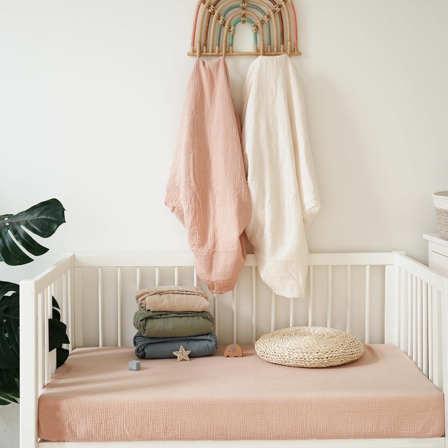 Sábanas Ajustadas de Muselina MairMore para Cuna 132x71cm