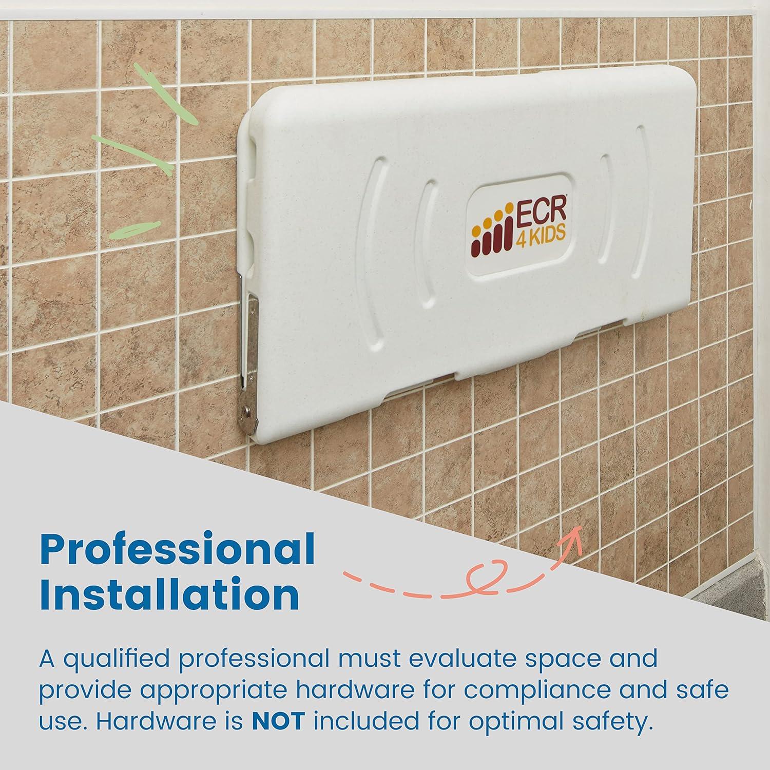 Cambiador de Bebés ECR4Kids Montado en Pared Granito Blanco