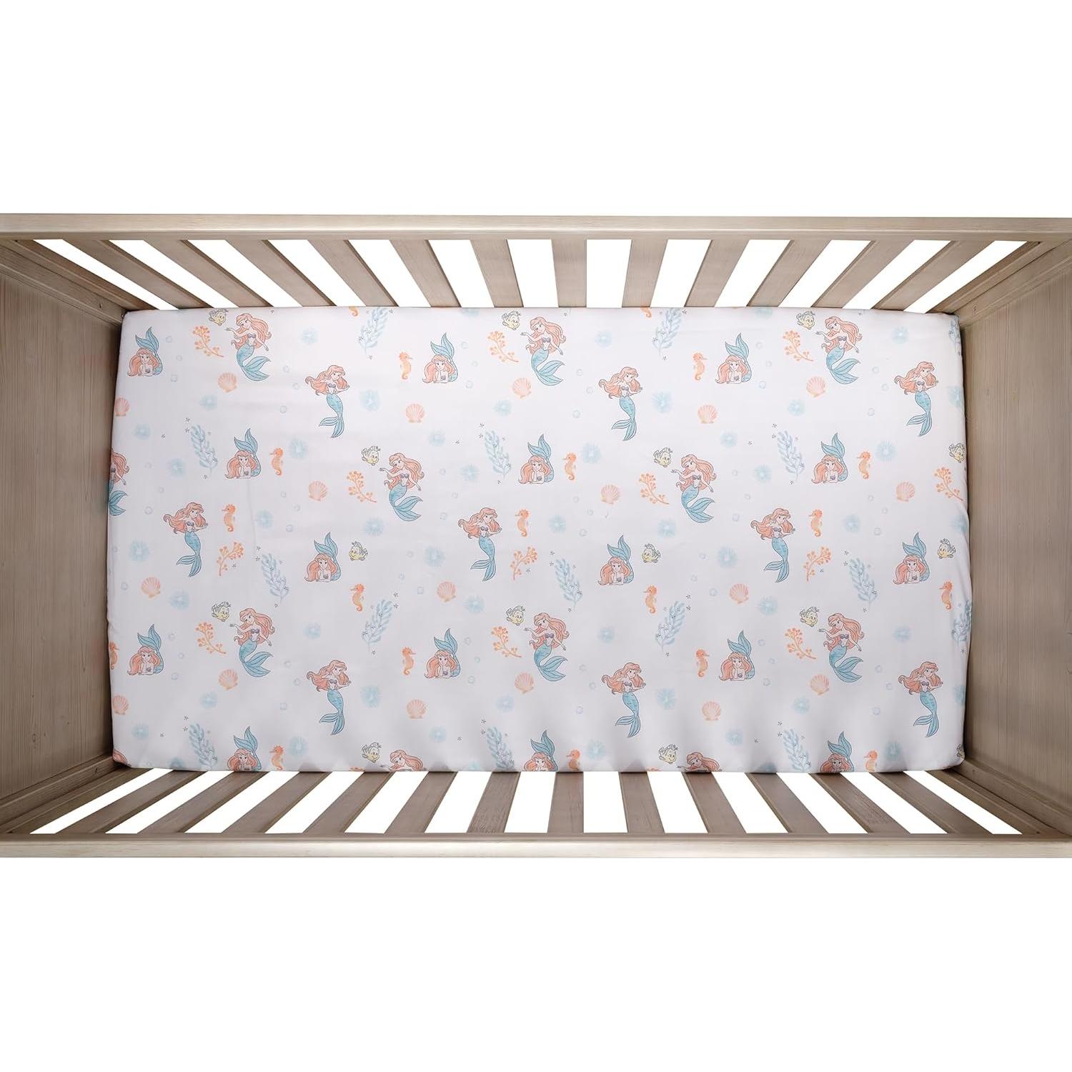 Sábana Ajustable para Cuna Disney Baby Ariel 132x71 cm