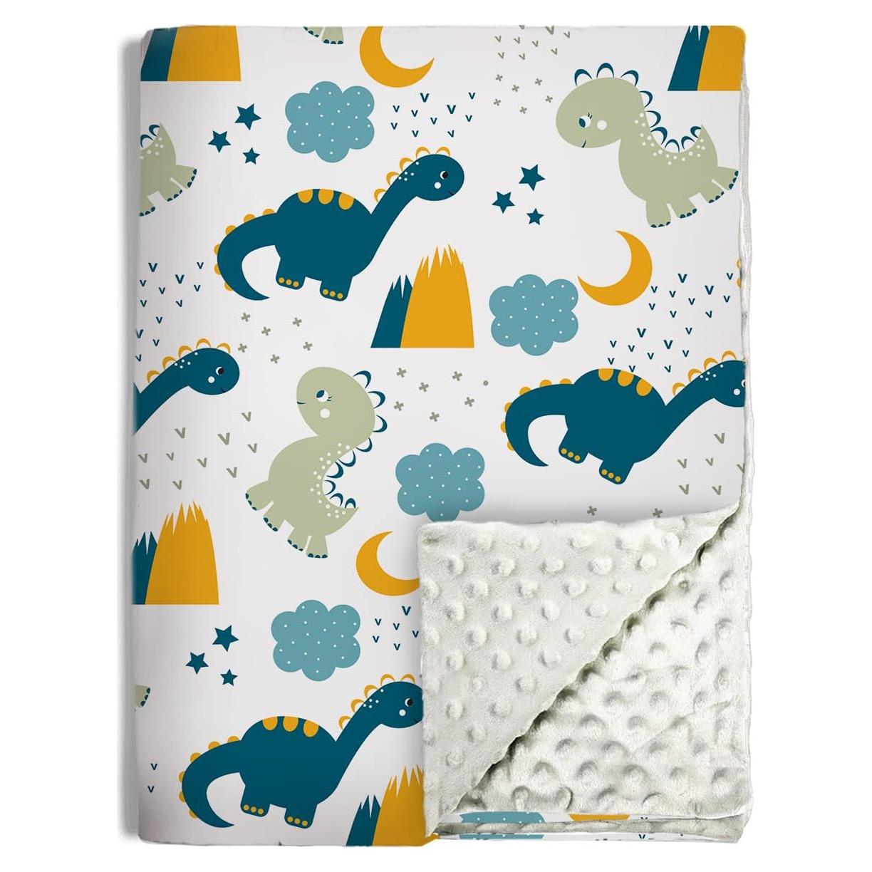 Manta de Minky Dinosaurio Thread Nebula 76x102 cm Suave