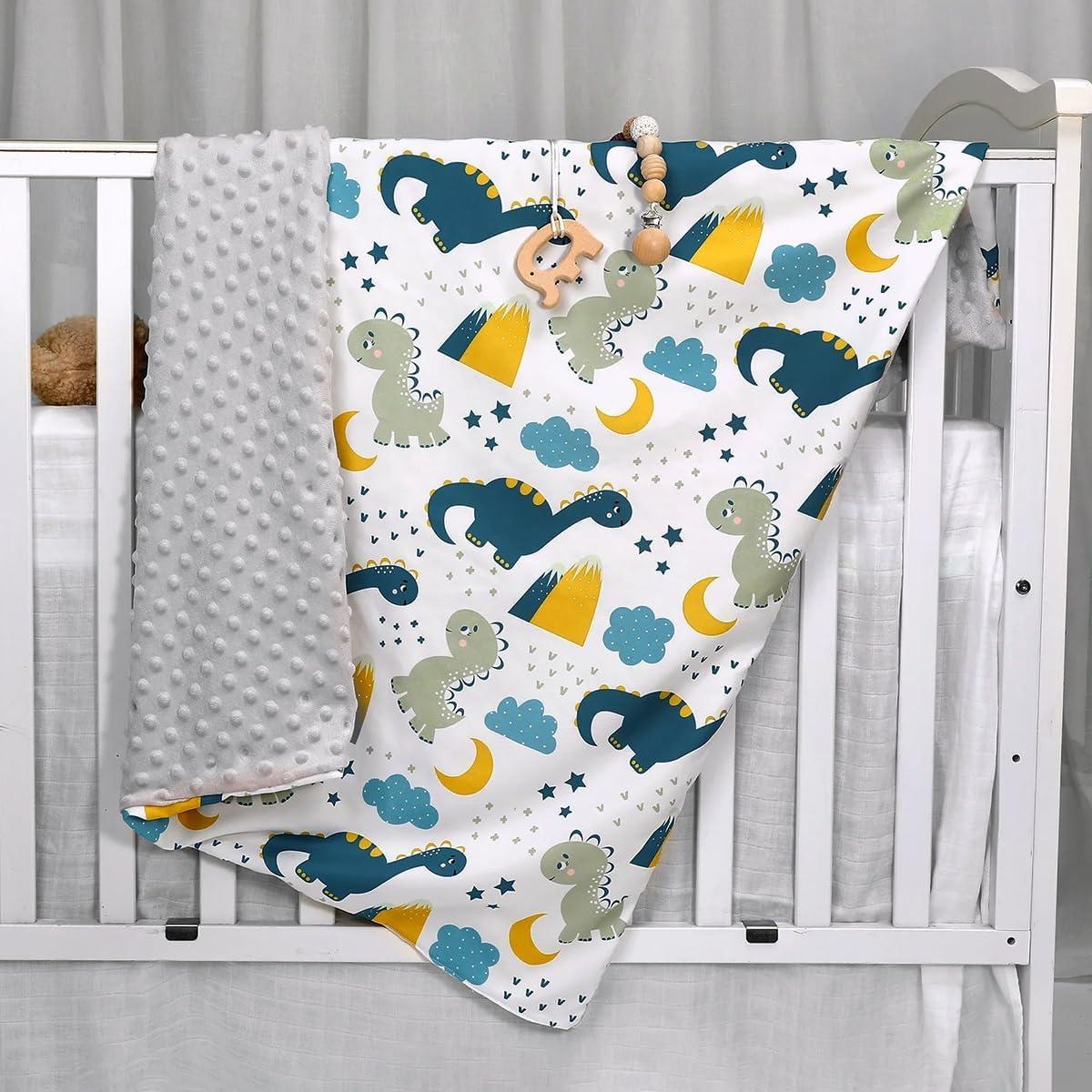 Manta de Minky Dinosaurio Thread Nebula 76x102 cm Suave