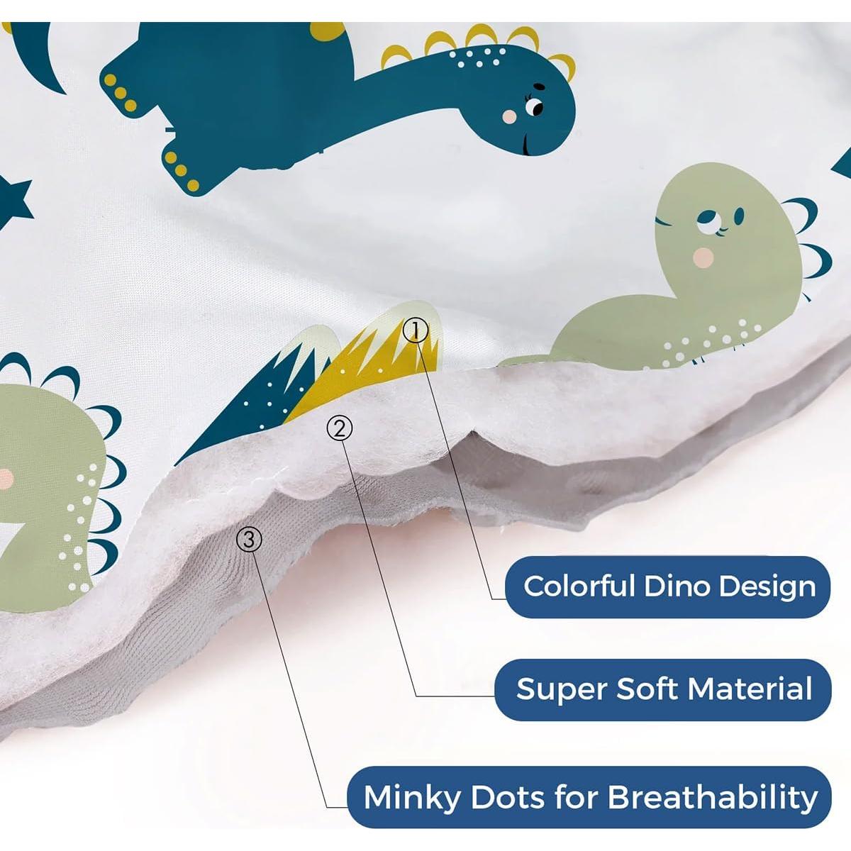 Manta de Minky Dinosaurio Thread Nebula 76x102 cm Suave