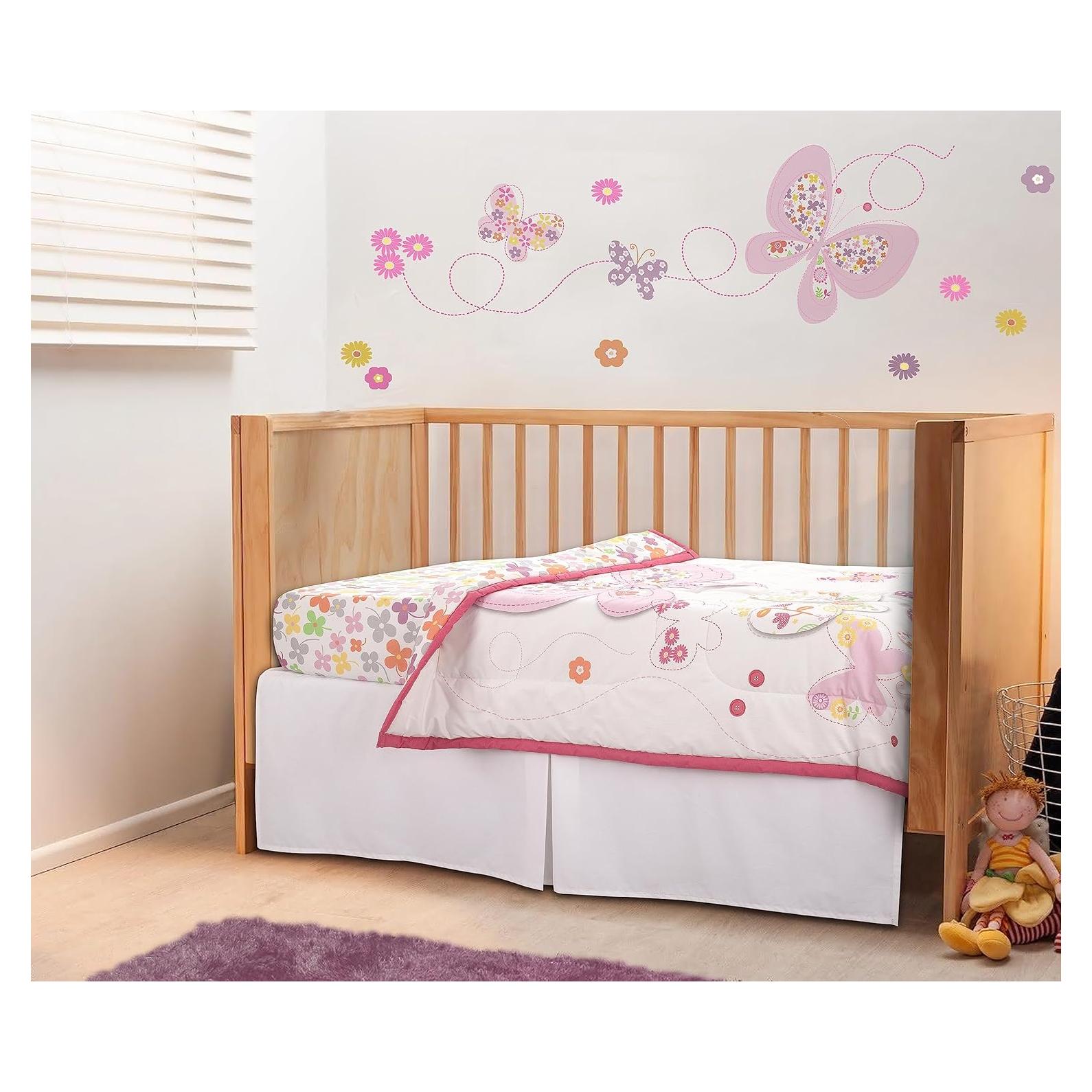 Juego de Ropa de Cuna AeliPro 3 Piezas 100% Algodón Floral