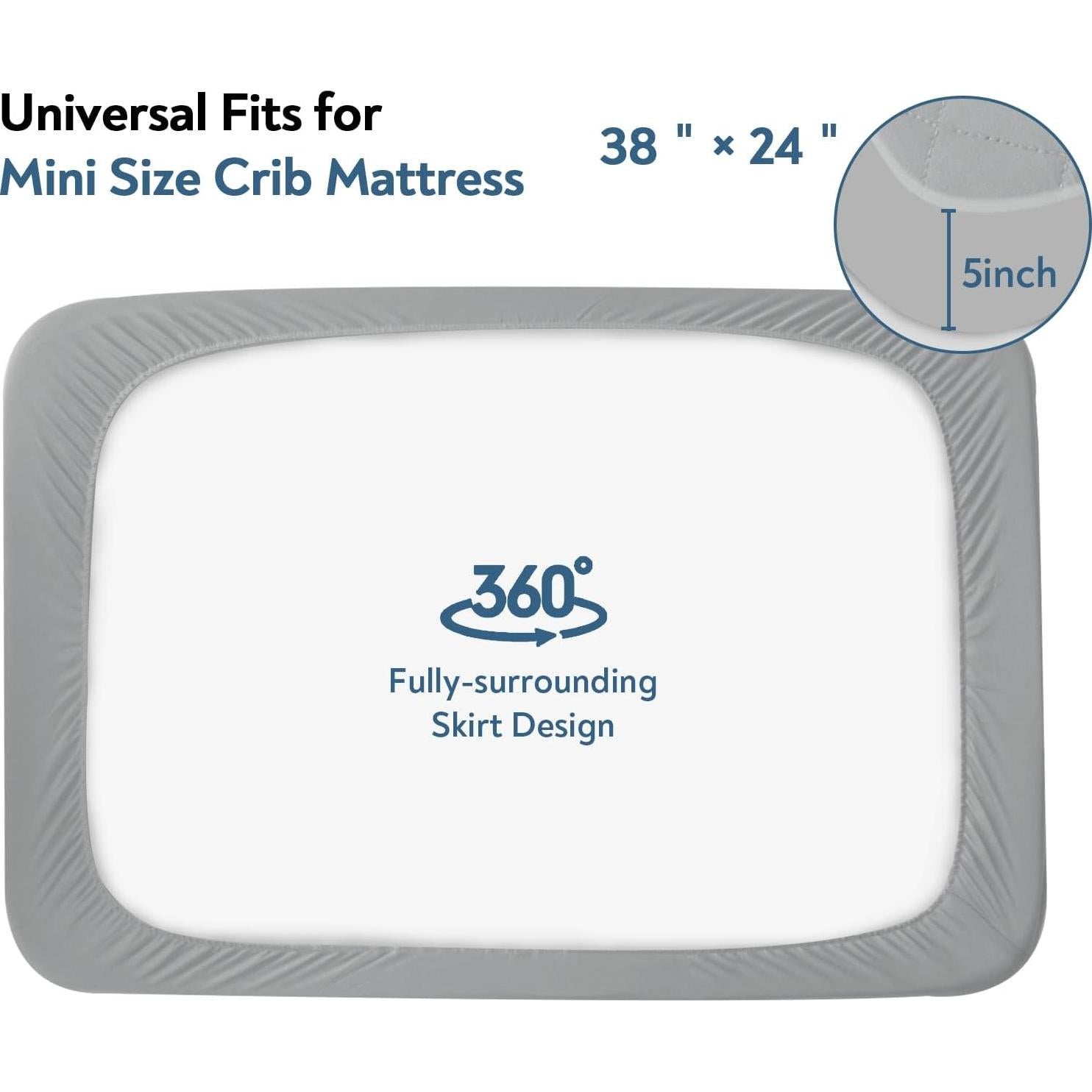 Protector de Colchón para Cuna Mini Magik & Kover 2 Pzs Impermeable